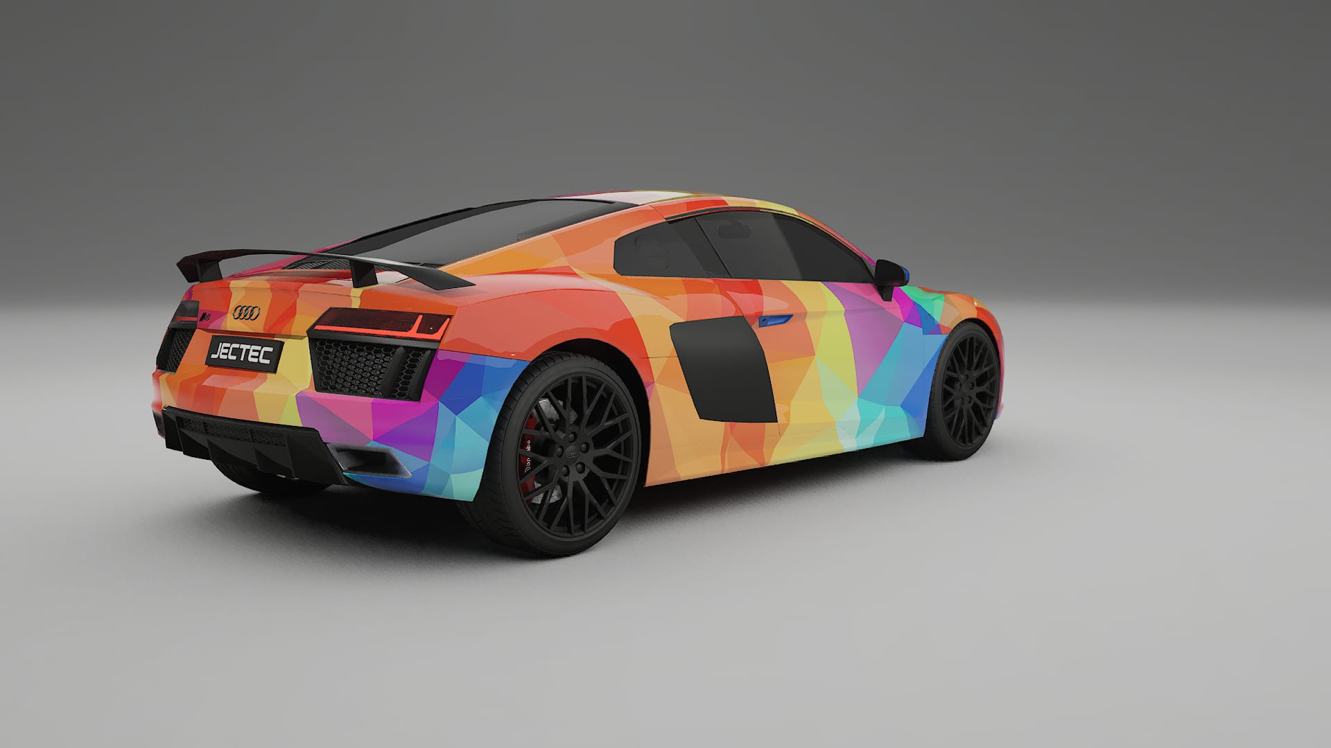 Audi R8 typ-4S prefacelift pre-LCI VECTOR VIBE – Designet Wrap PPF-sæt i printbart polyurethanfilm