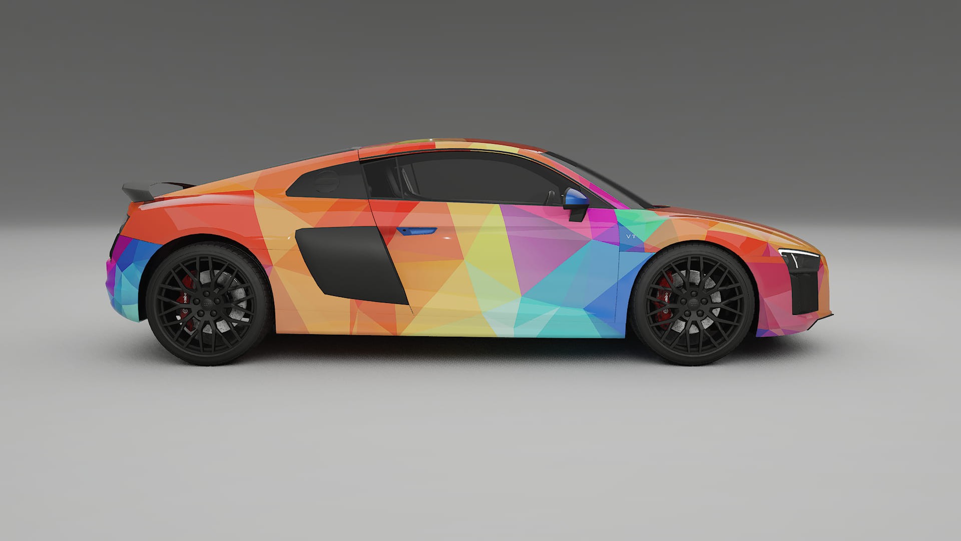 Audi R8 typ-4S prefacelift pre-LCI VECTOR VIBE – Designet Wrap PPF-sæt i printbart polyurethanfilm