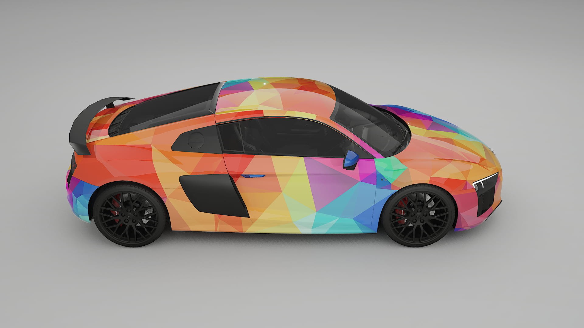 Audi R8 typ-4S prefacelift pre-LCI VECTOR VIBE – Designet Wrap PPF-sæt i printbart polyurethanfilm
