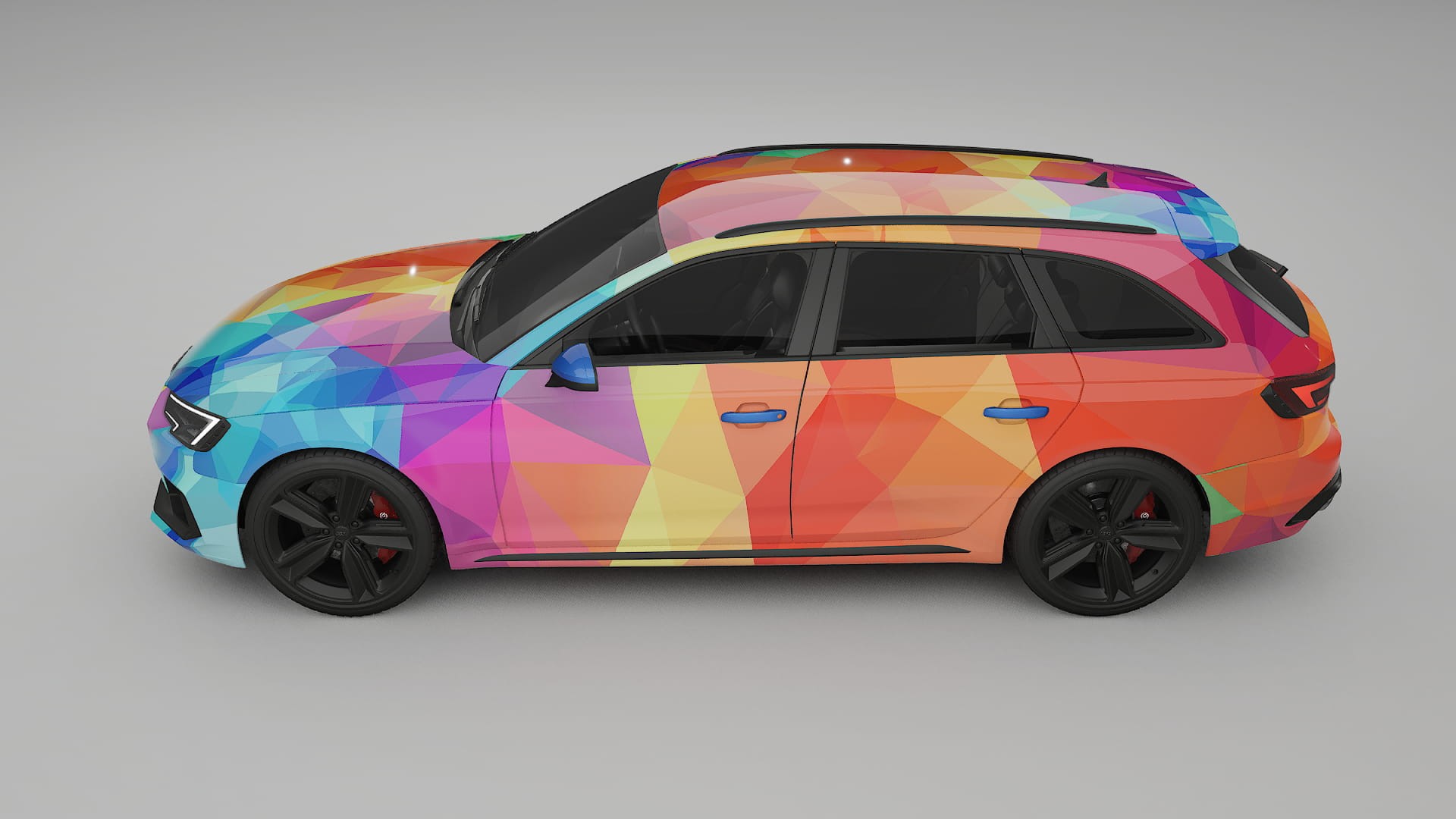 Audi RS4 Avant B9 prefacelift pre-LCI VECTOR VIBE – Designet Wrap PPF-sæt i printbart polyurethanfilm
