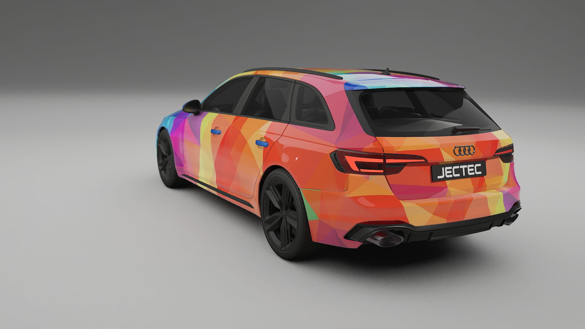 Audi RS4 Avant B9 prefacelift pre-LCI VECTOR VIBE – Designet Wrap PPF-sæt i printbart polyurethanfilm