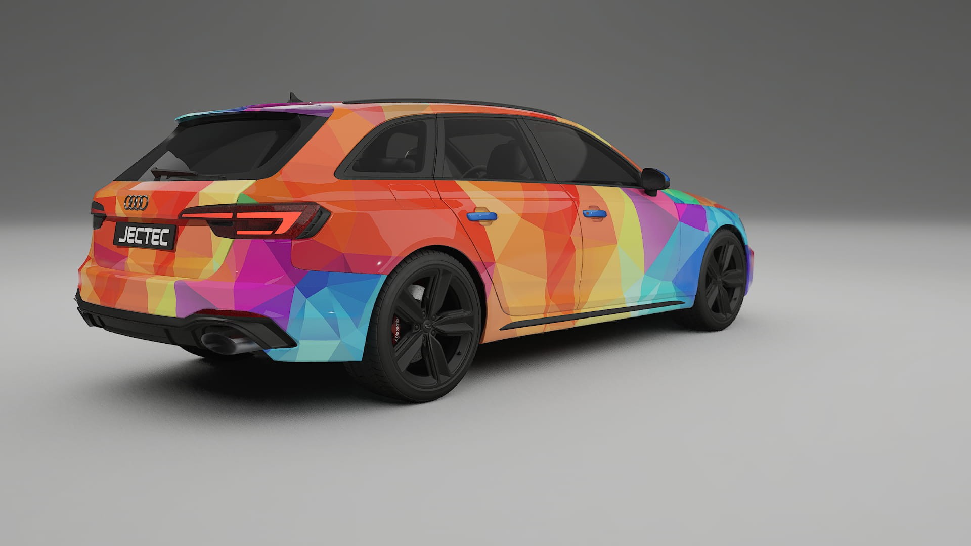Audi RS4 Avant B9 prefacelift pre-LCI VECTOR VIBE – Designet Wrap PPF-sæt i printbart polyurethanfilm