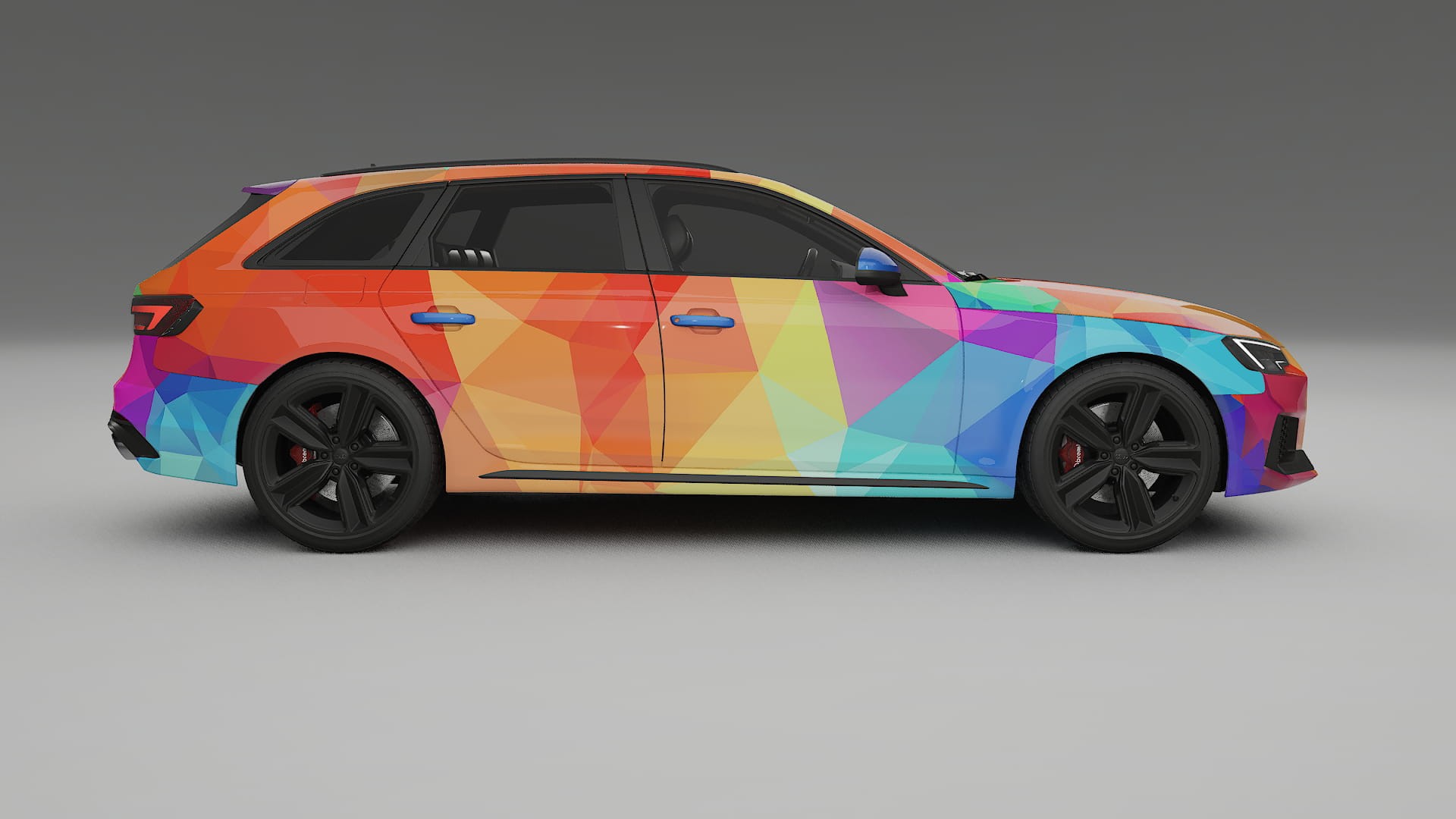 Audi RS4 Avant B9 prefacelift pre-LCI VECTOR VIBE – Designet Wrap PPF-sæt i printbart polyurethanfilm