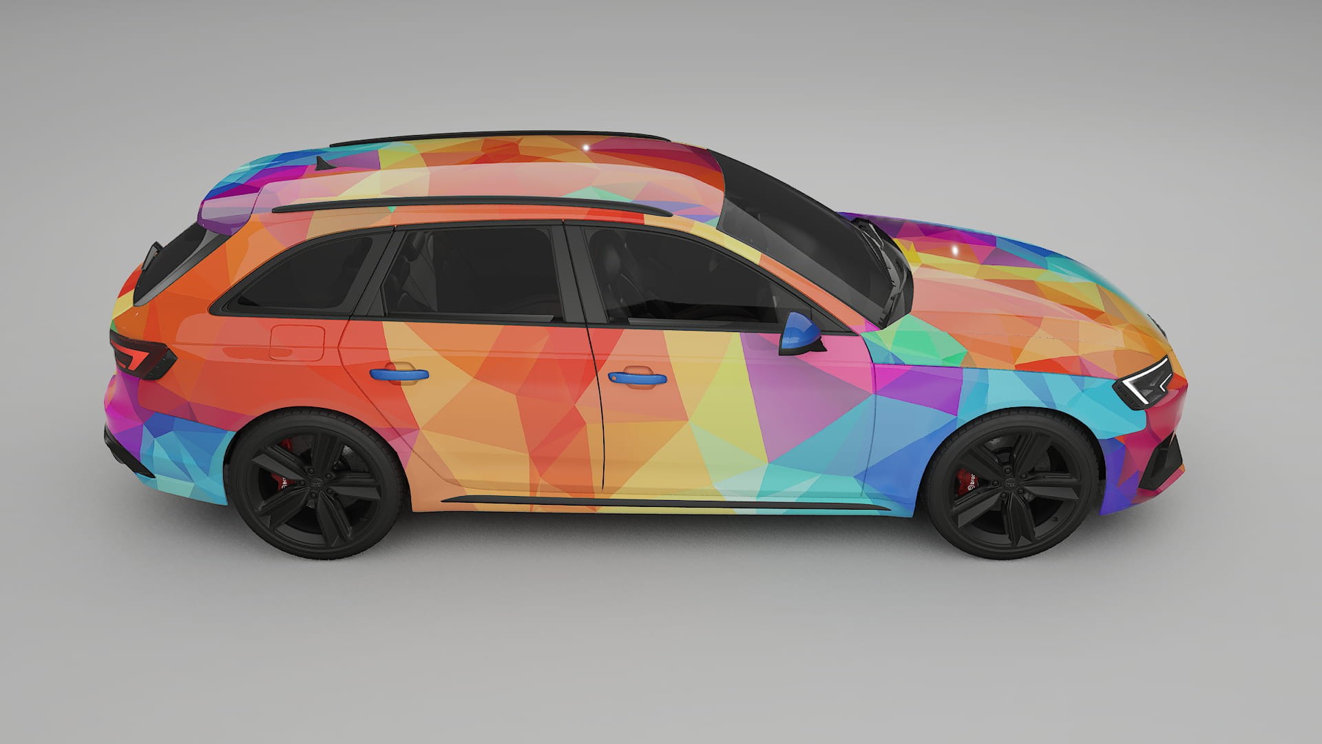 Audi RS4 Avant B9 prefacelift pre-LCI VECTOR VIBE – Designet Wrap PPF-sæt i printbart polyurethanfilm