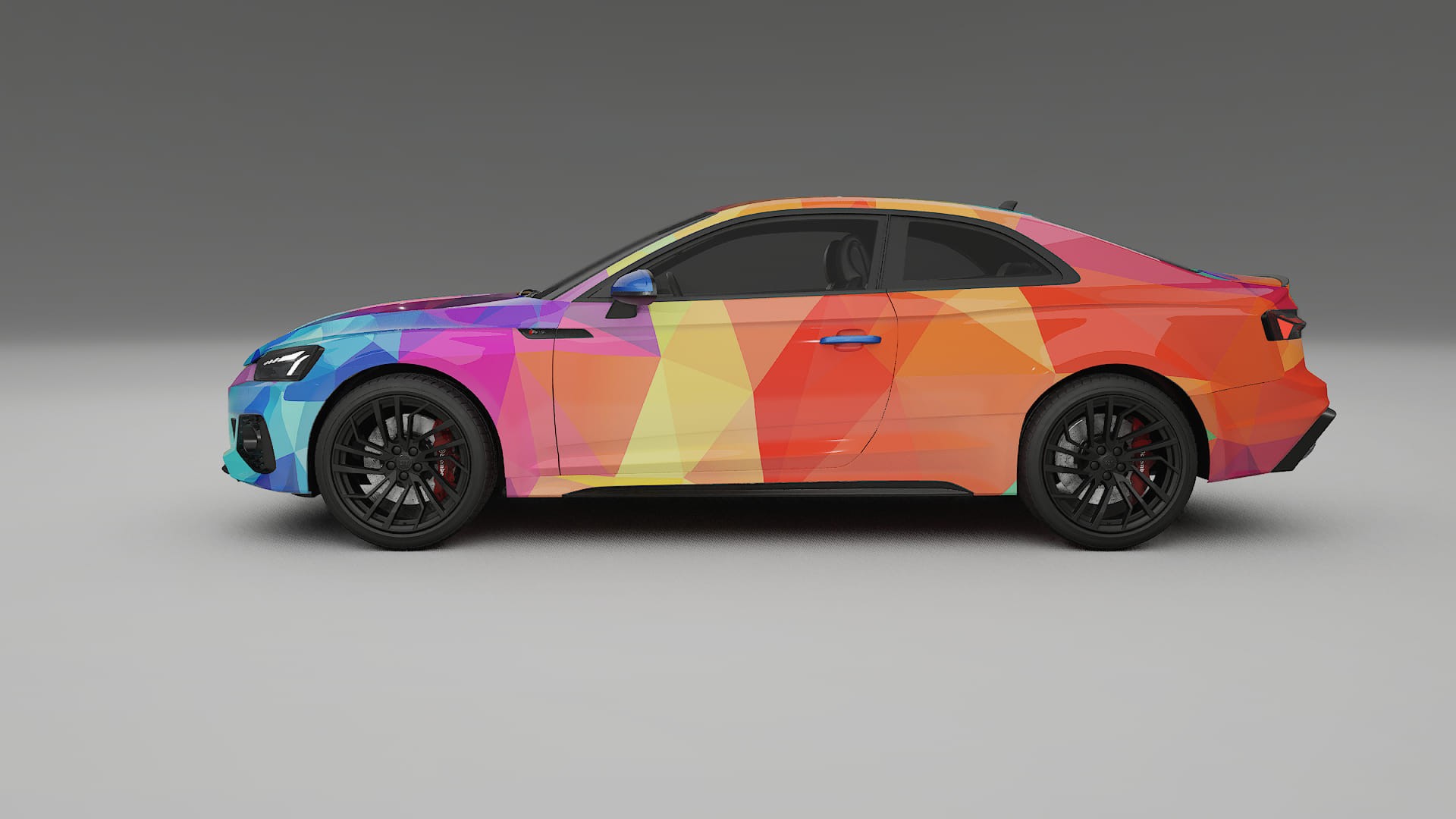 Audi RS5 Coupe B9 facelift pre-LCI VECTOR VIBE – Designet Wrap PPF-sæt i printbart polyurethanfilm