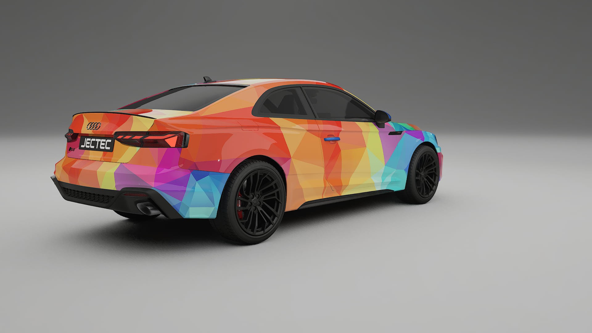 Audi RS5 Coupe B9 facelift pre-LCI VECTOR VIBE – Designet Wrap PPF-sæt i printbart polyurethanfilm