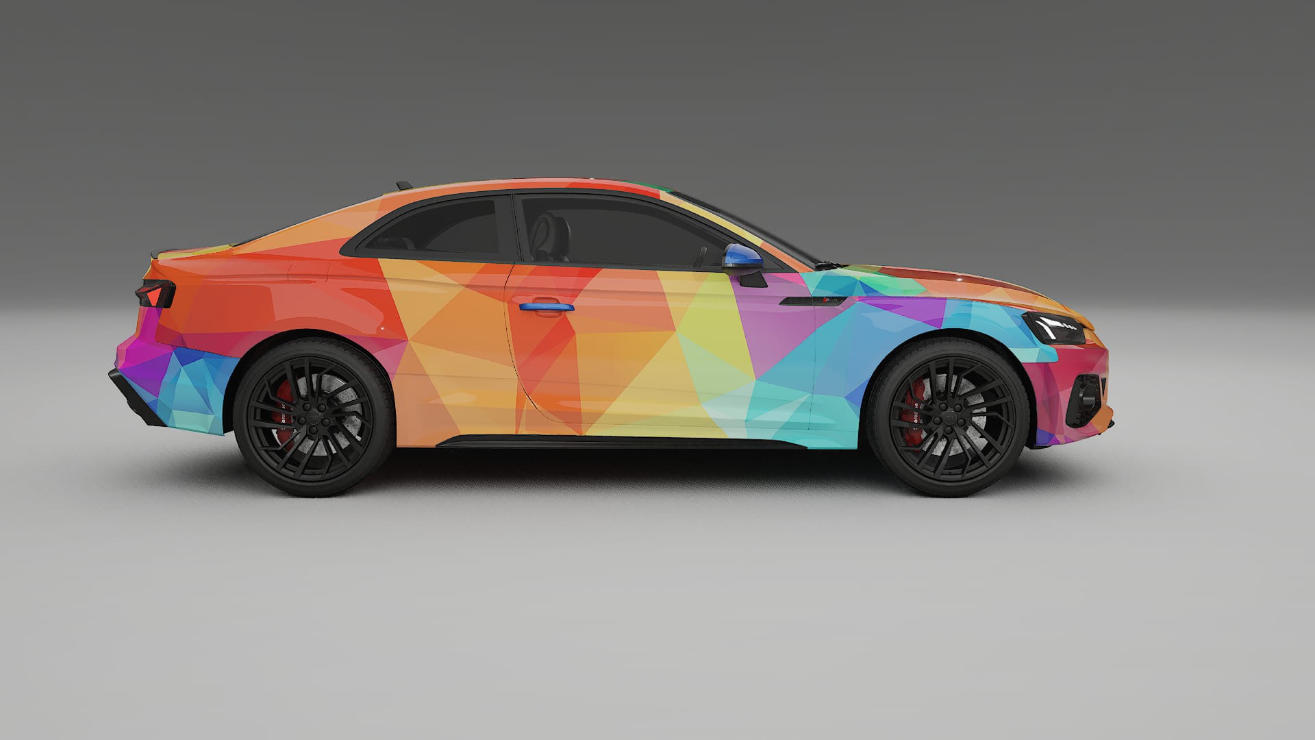 Audi RS5 Coupe B9 facelift pre-LCI VECTOR VIBE – Designet Wrap PPF-sæt i printbart polyurethanfilm