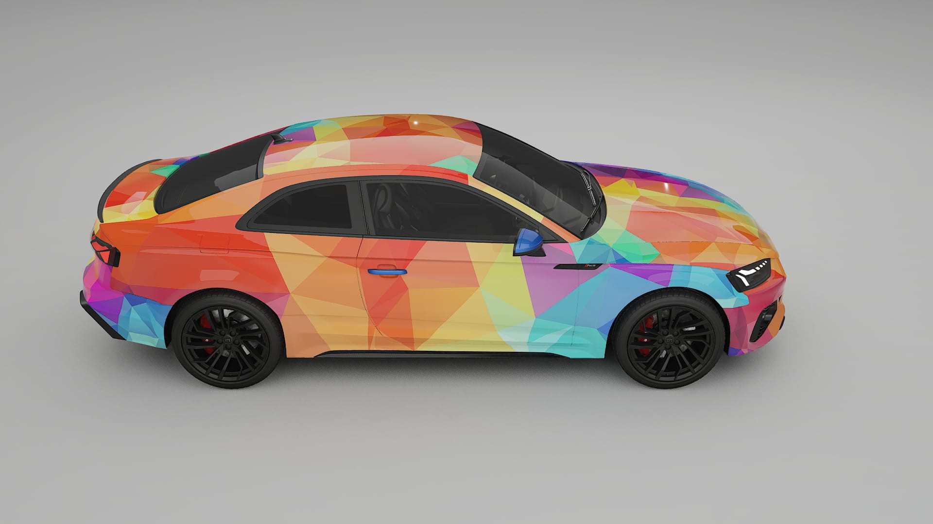 Audi RS5 Coupe B9 facelift pre-LCI VECTOR VIBE – Designet Wrap PPF-sæt i printbart polyurethanfilm