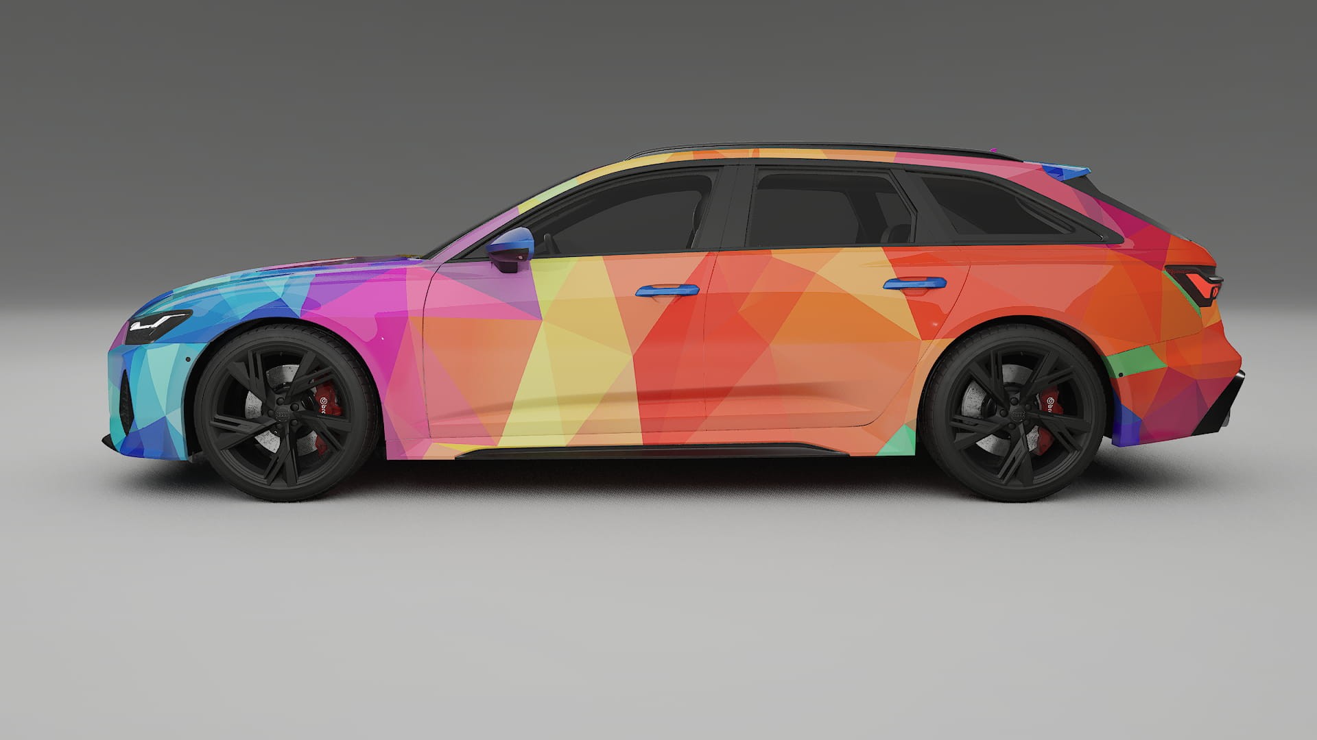 Audi RS6 Avant C8 facelift LCI VECTOR VIBE – Designet Wrap PPF-sæt i printbart polyurethanfilm