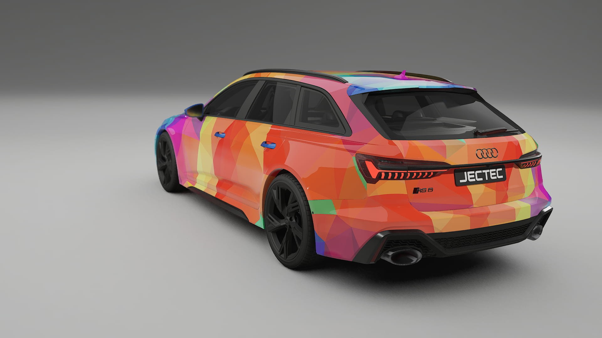 Audi RS6 Avant C8 facelift LCI VECTOR VIBE – Designet Wrap PPF-sæt i printbart polyurethanfilm