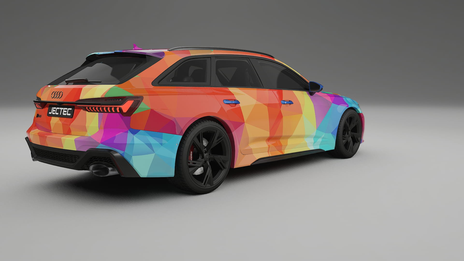 Audi RS6 Avant C8 facelift LCI VECTOR VIBE – Designet Wrap PPF-sæt i printbart polyurethanfilm
