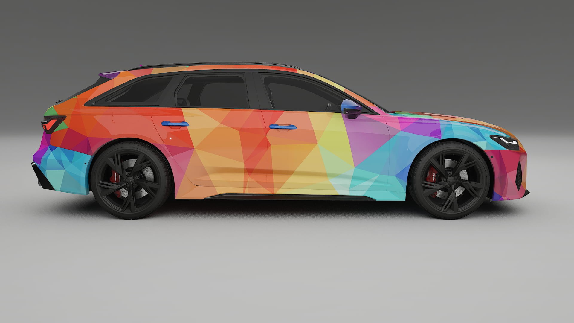 Audi RS6 Avant C8 facelift LCI VECTOR VIBE – Designet Wrap PPF-sæt i printbart polyurethanfilm