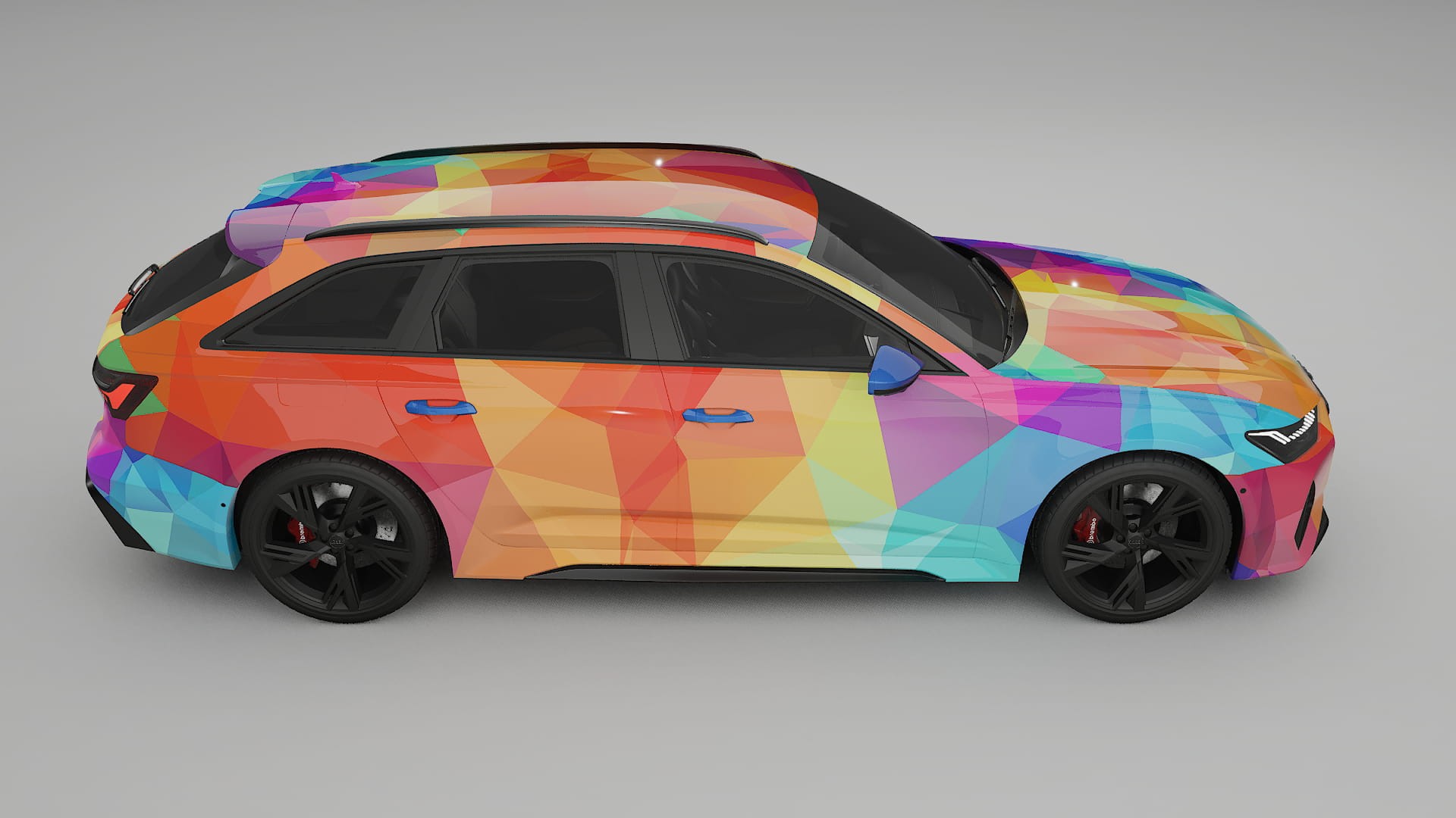 Audi RS6 Avant C8 facelift LCI VECTOR VIBE – Designet Wrap PPF-sæt i printbart polyurethanfilm