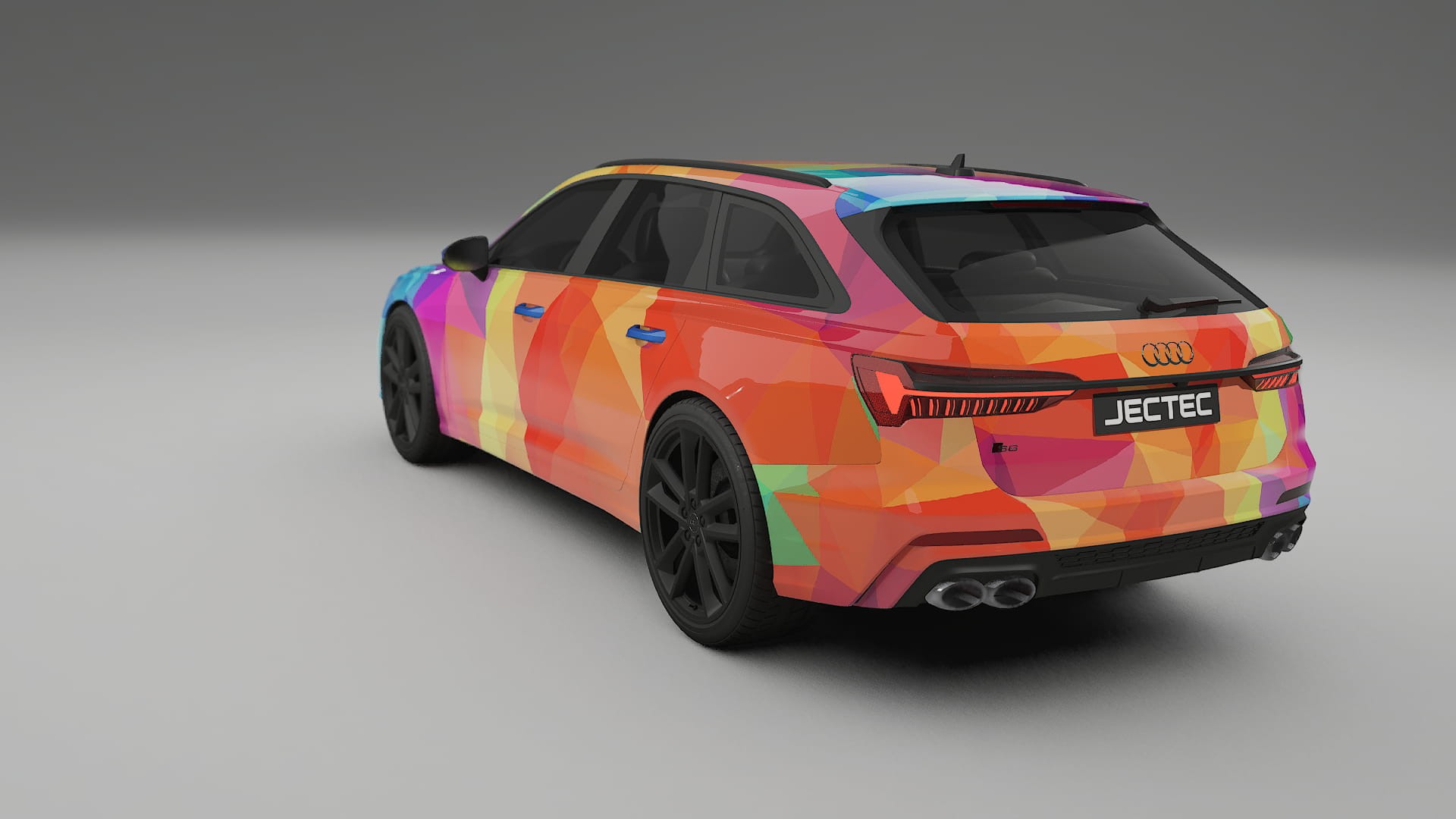 Audi S6 Avant prefacelift pre-LCI C8 VECTOR VIBE – Designet Wrap PPF-sæt i printbart polyurethanfilm