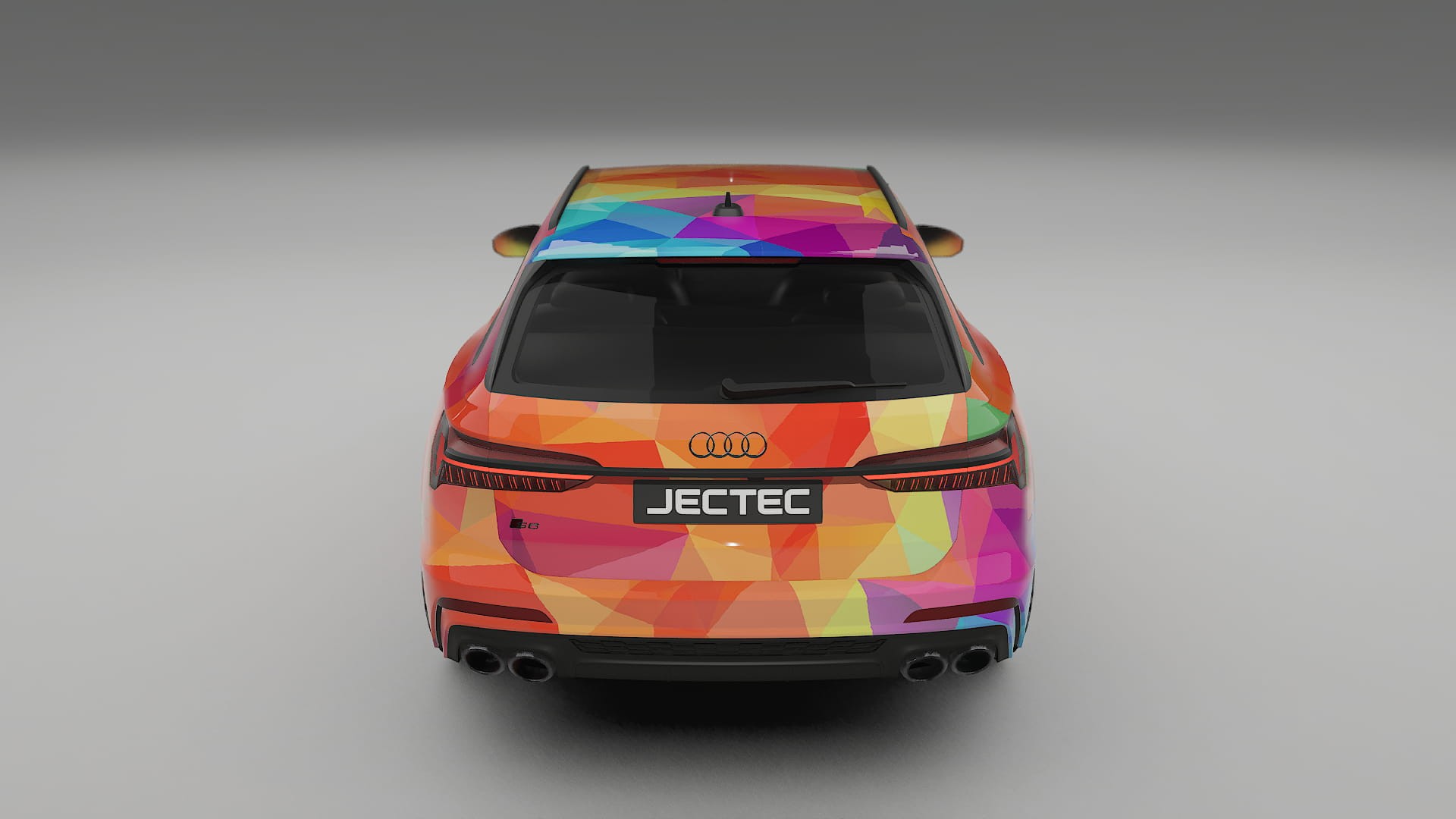 Audi S6 Avant prefacelift pre-LCI C8 VECTOR VIBE – Designet Wrap PPF-sæt i printbart polyurethanfilm