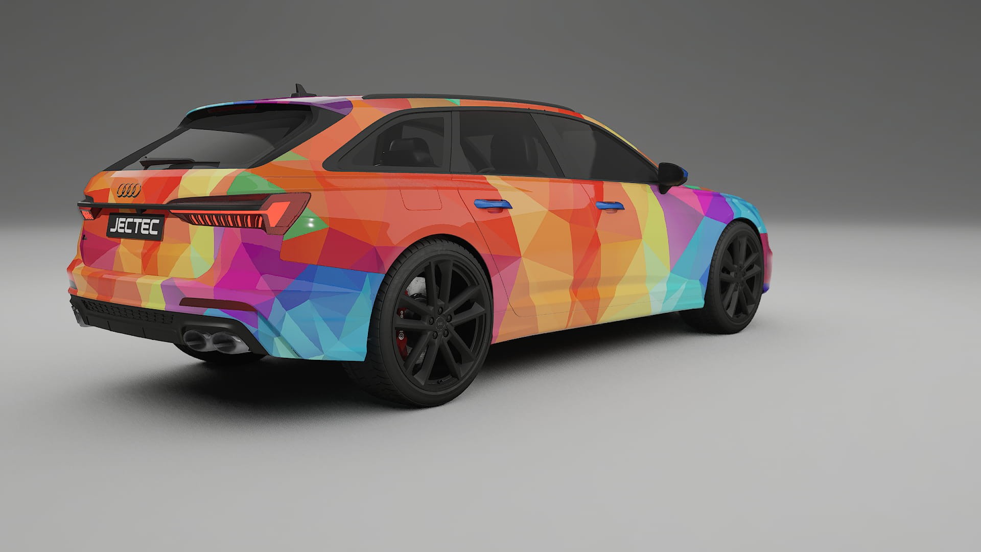 Audi S6 Avant prefacelift pre-LCI C8 VECTOR VIBE – Designet Wrap PPF-sæt i printbart polyurethanfilm