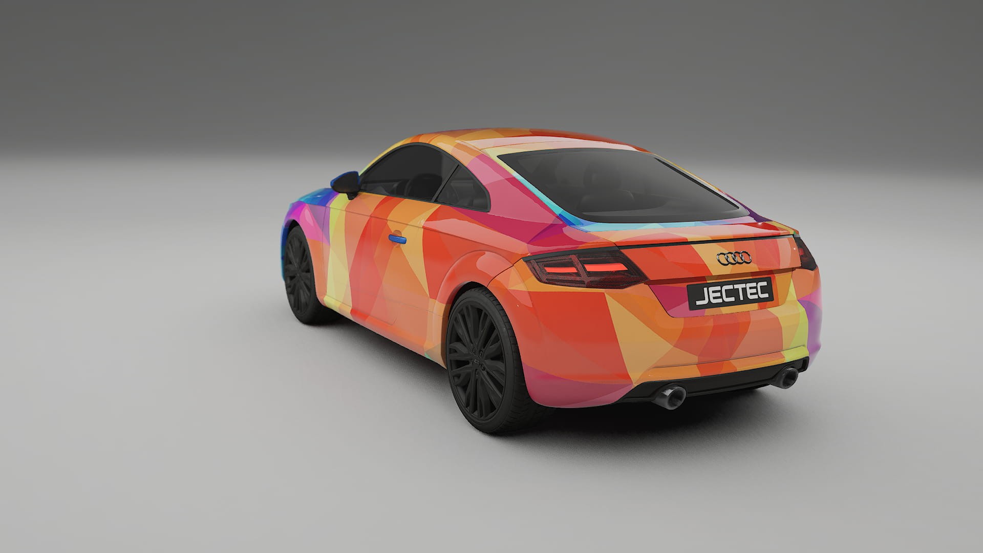 Audi TT Coupe 8S prefacelift pre-LCI VECTOR VIBE – Designet Wrap PPF-sæt i printbart polyurethanfilm
