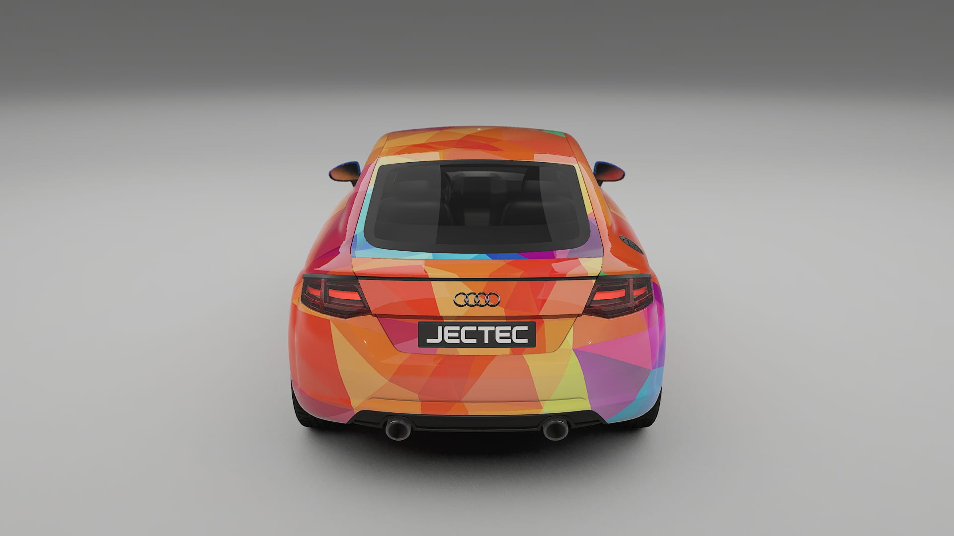 Audi TT Coupe 8S prefacelift pre-LCI VECTOR VIBE – Designet Wrap PPF-sæt i printbart polyurethanfilm