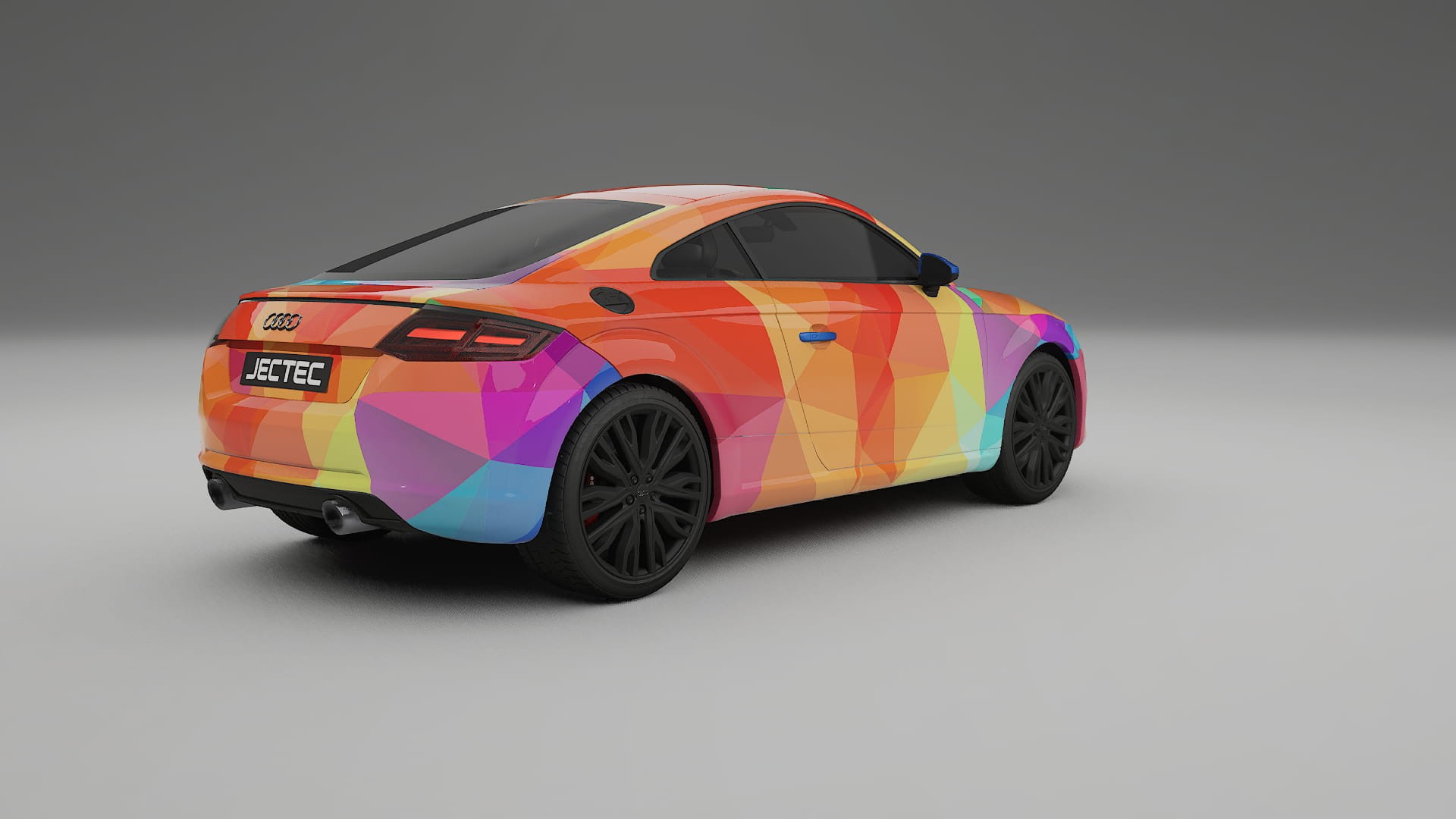 Audi TT Coupe 8S prefacelift pre-LCI VECTOR VIBE – Designet Wrap PPF-sæt i printbart polyurethanfilm