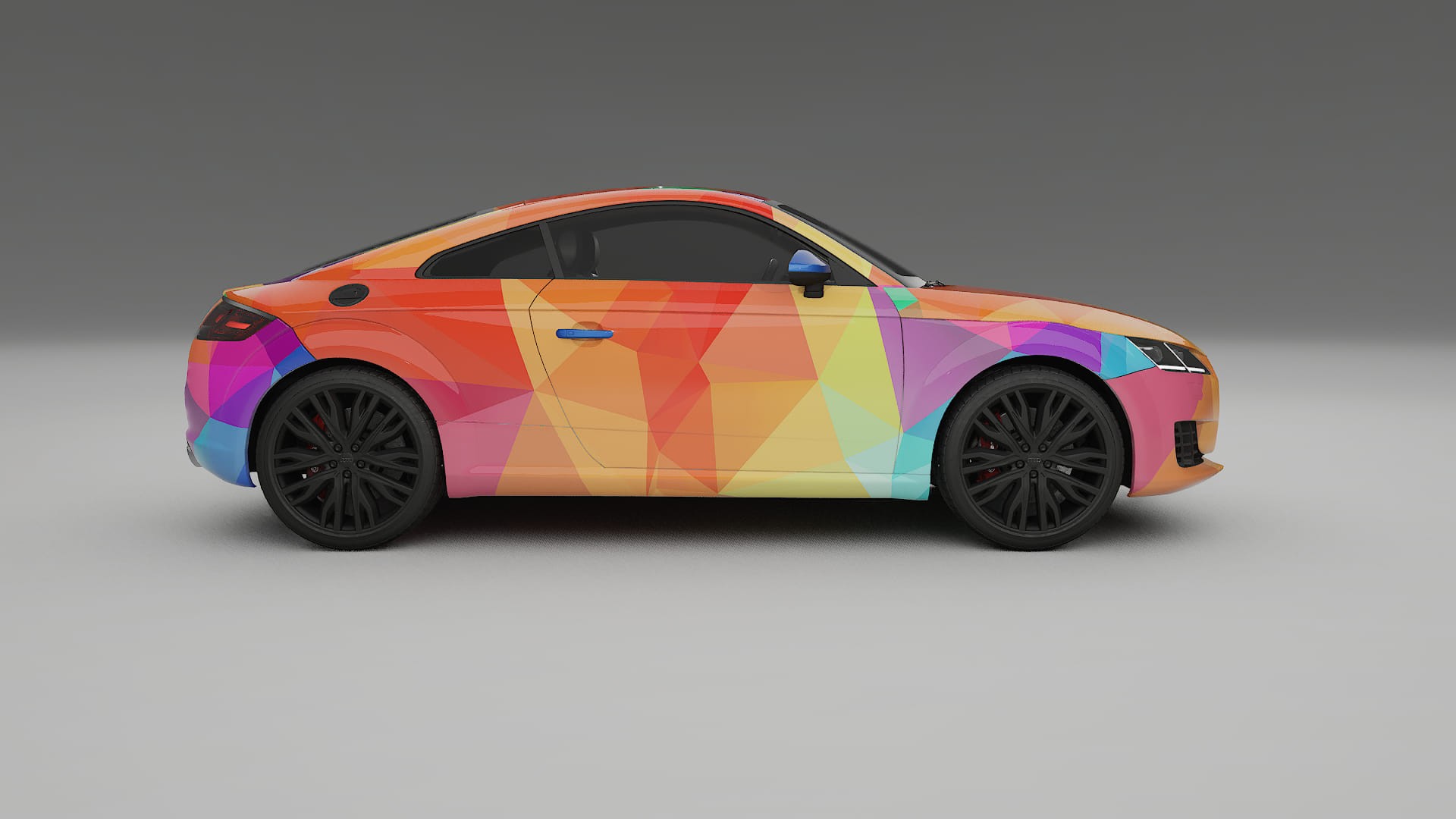 Audi TT Coupe 8S prefacelift pre-LCI VECTOR VIBE – Designet Wrap PPF-sæt i printbart polyurethanfilm