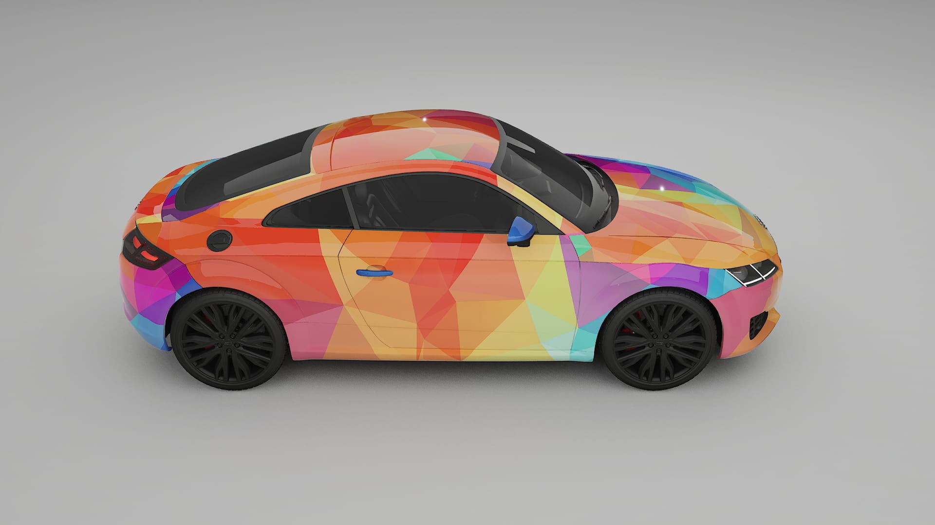 Audi TT Coupe 8S prefacelift pre-LCI VECTOR VIBE – Designet Wrap PPF-sæt i printbart polyurethanfilm