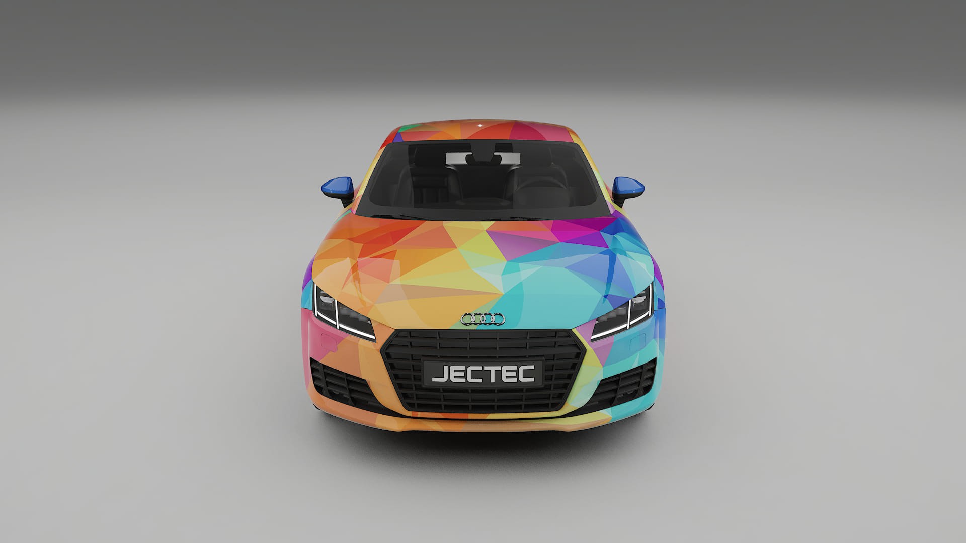 Audi TT Coupe 8S prefacelift pre-LCI VECTOR VIBE – Designet Wrap PPF-sæt i printbart polyurethanfilm
