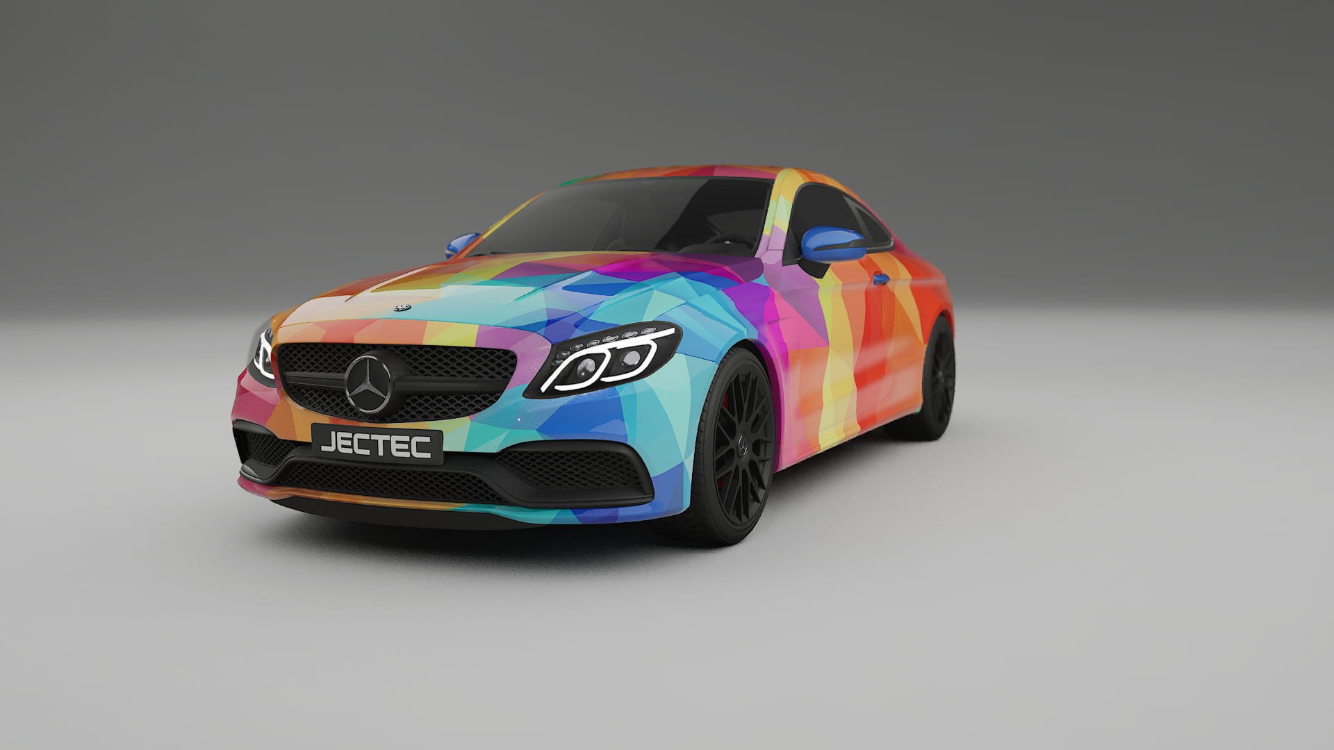 Mercedes C63 AMG W205 Coupe VECTOR VIBE – Designet Wrap PPF-sæt i printbart polyurethanfilm