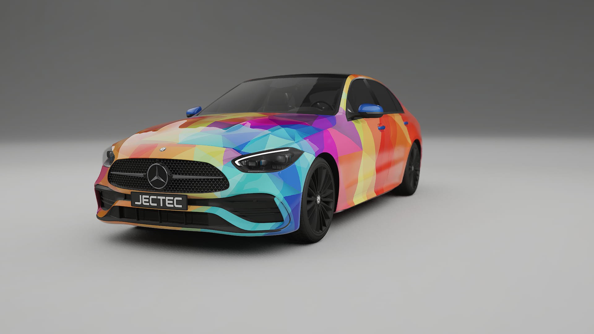 Mercedes C-class W206 VECTOR VIBE – Designet Wrap PPF-sæt i printbart polyurethanfilm