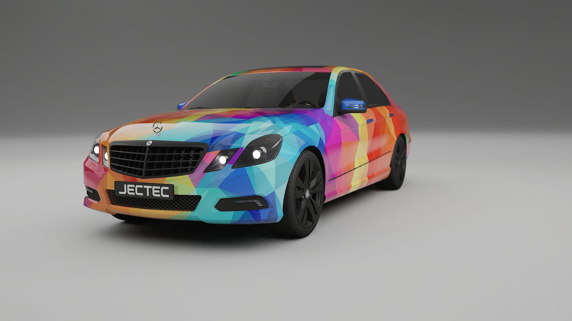 Mercedes E-class Sedan W212 Prefacelift pre-LCI VECTOR VIBE – Designet Wrap PPF-sæt i printbart polyurethanfilm