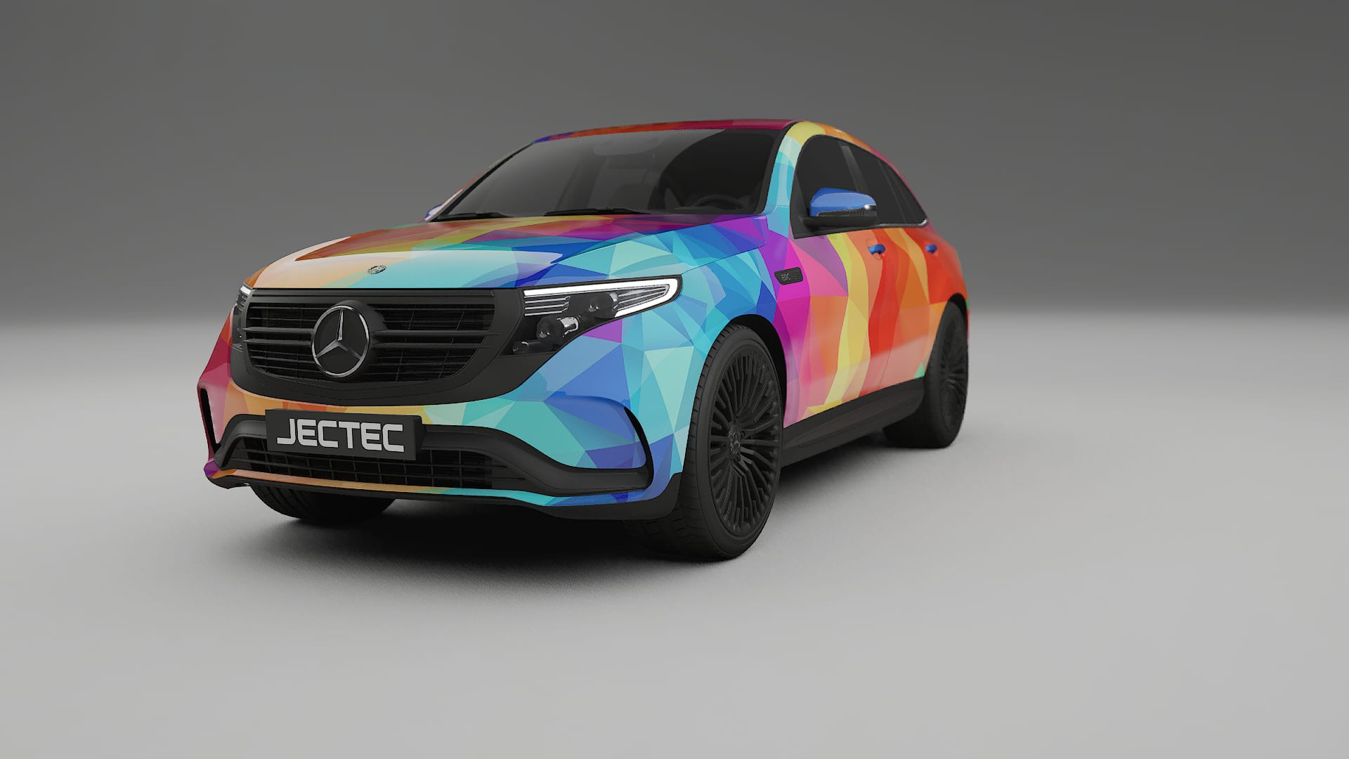 Mercedes EQC AMG VECTOR VIBE – Designet Wrap PPF-sæt i printbart polyurethanfilm