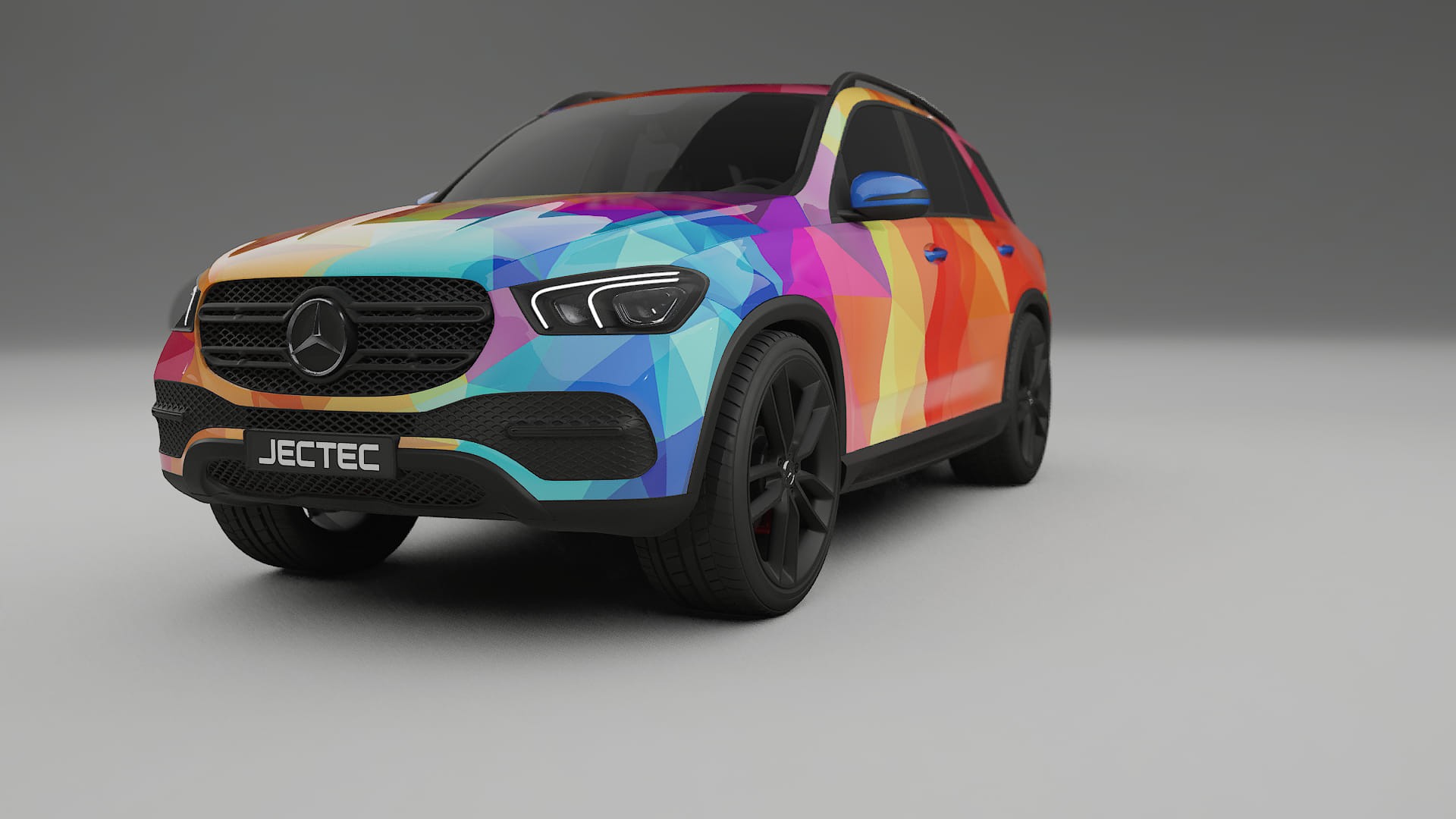 Mercedes GLE W167 VECTOR VIBE – Designet Wrap PPF-sæt i printbart polyurethanfilm