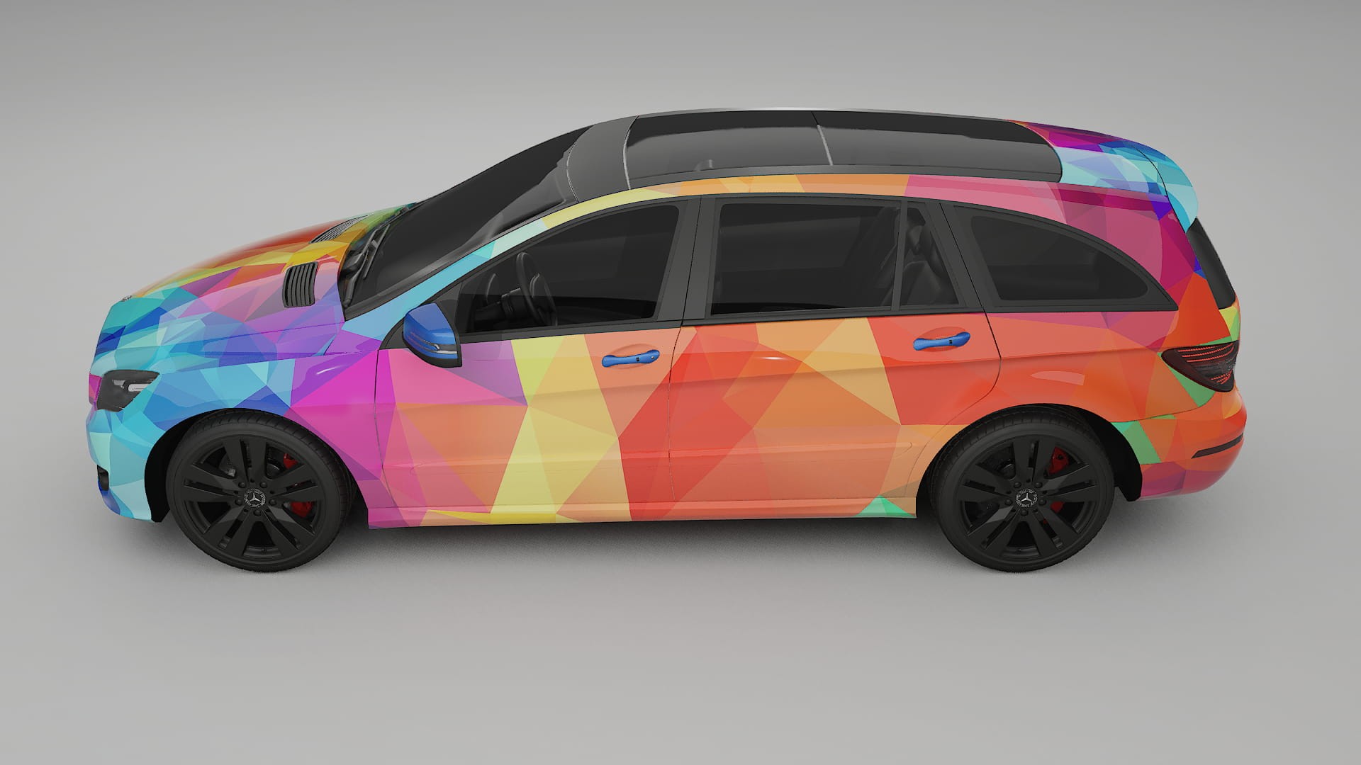 Mercedes R-class W251 facelift LCI VECTOR VIBE – Designet Wrap PPF-sæt i printbart polyurethanfilm