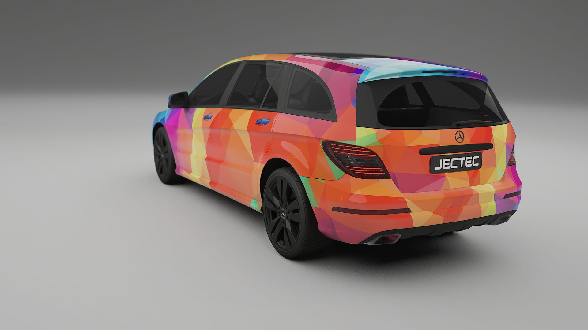 Mercedes R-class W251 facelift LCI VECTOR VIBE – Designet Wrap PPF-sæt i printbart polyurethanfilm