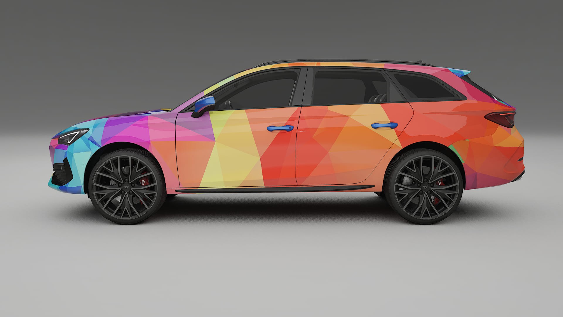 Seat Leon Cupra KL VECTOR VIBE – Designet Wrap PPF-sæt i printbart polyurethanfilm