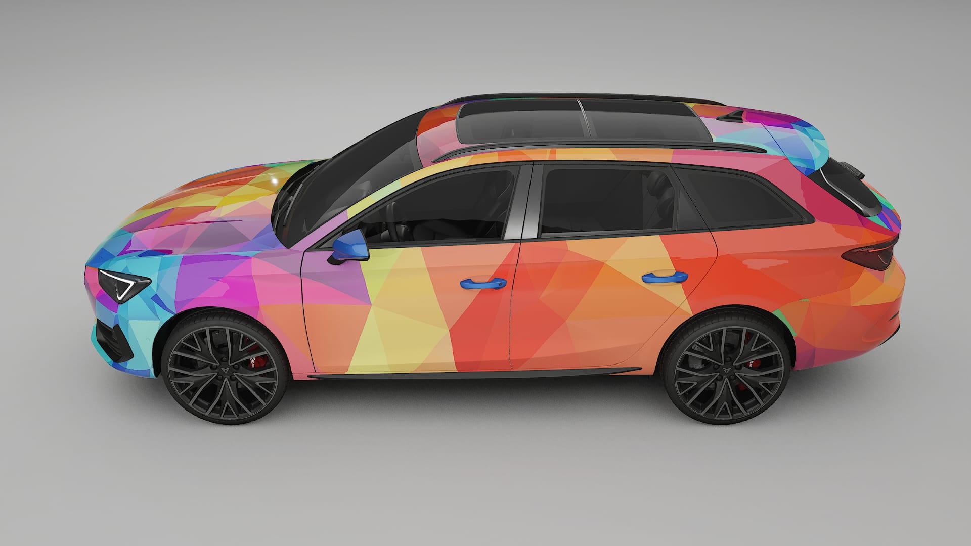 Seat Leon Cupra KL VECTOR VIBE – Designet Wrap PPF-sæt i printbart polyurethanfilm