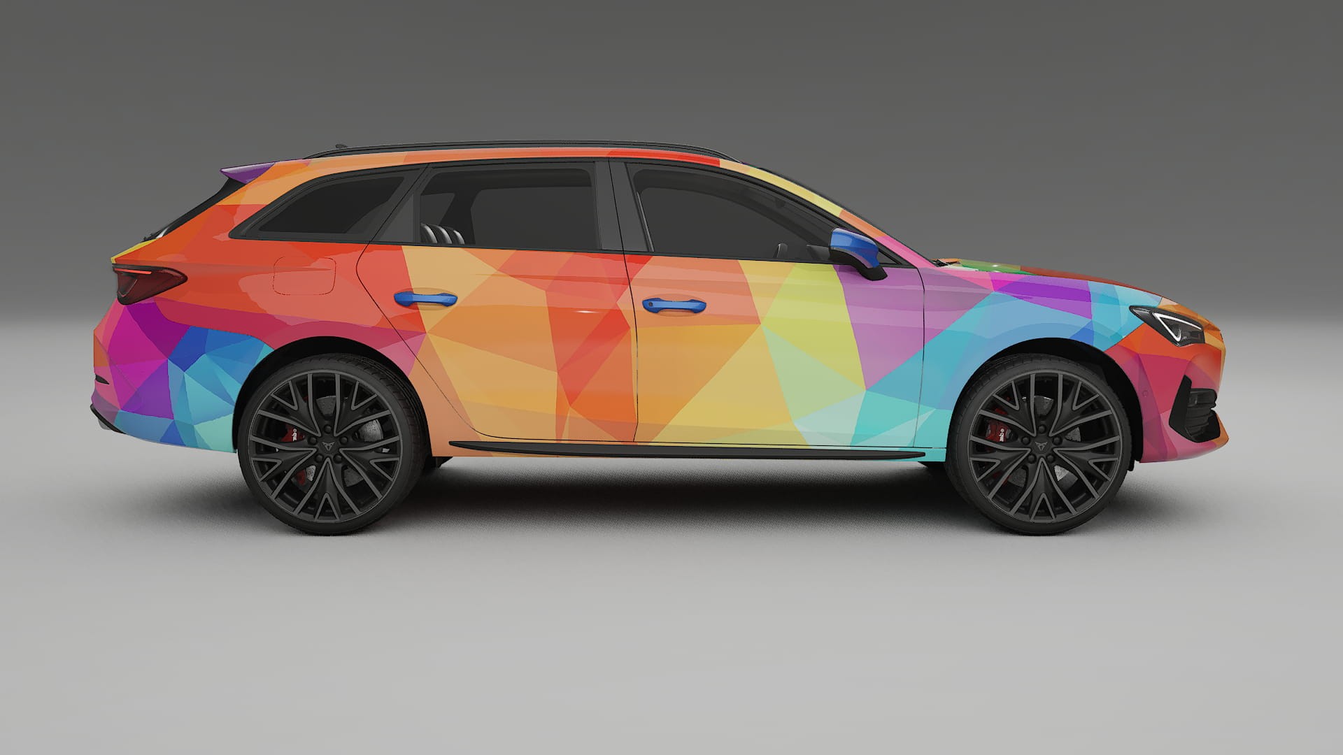 Seat Leon Cupra KL VECTOR VIBE – Designet Wrap PPF-sæt i printbart polyurethanfilm