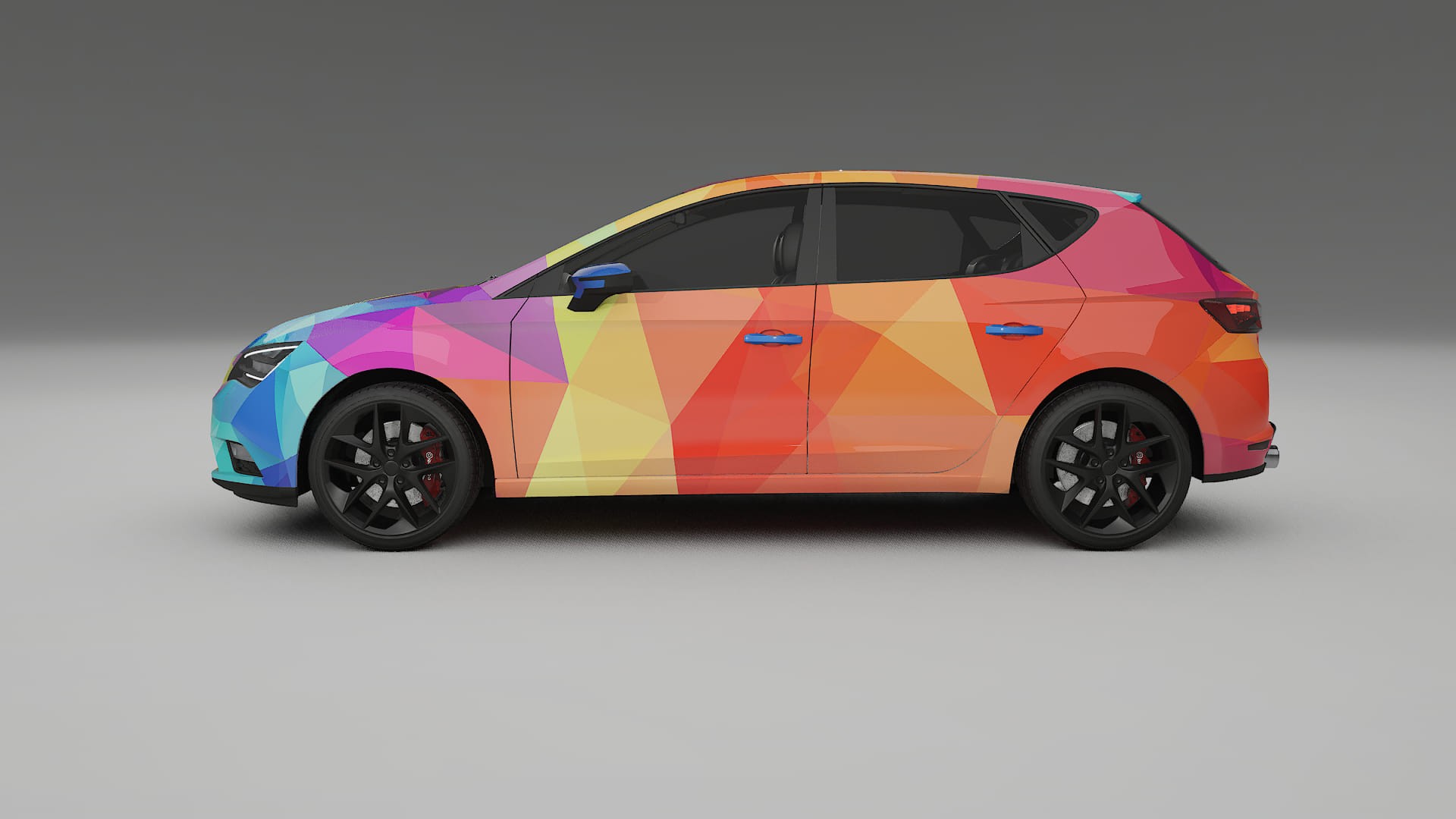 Seat Leon FR 5F VECTOR VIBE – Designet Wrap PPF-sæt i printbart polyurethanfilm