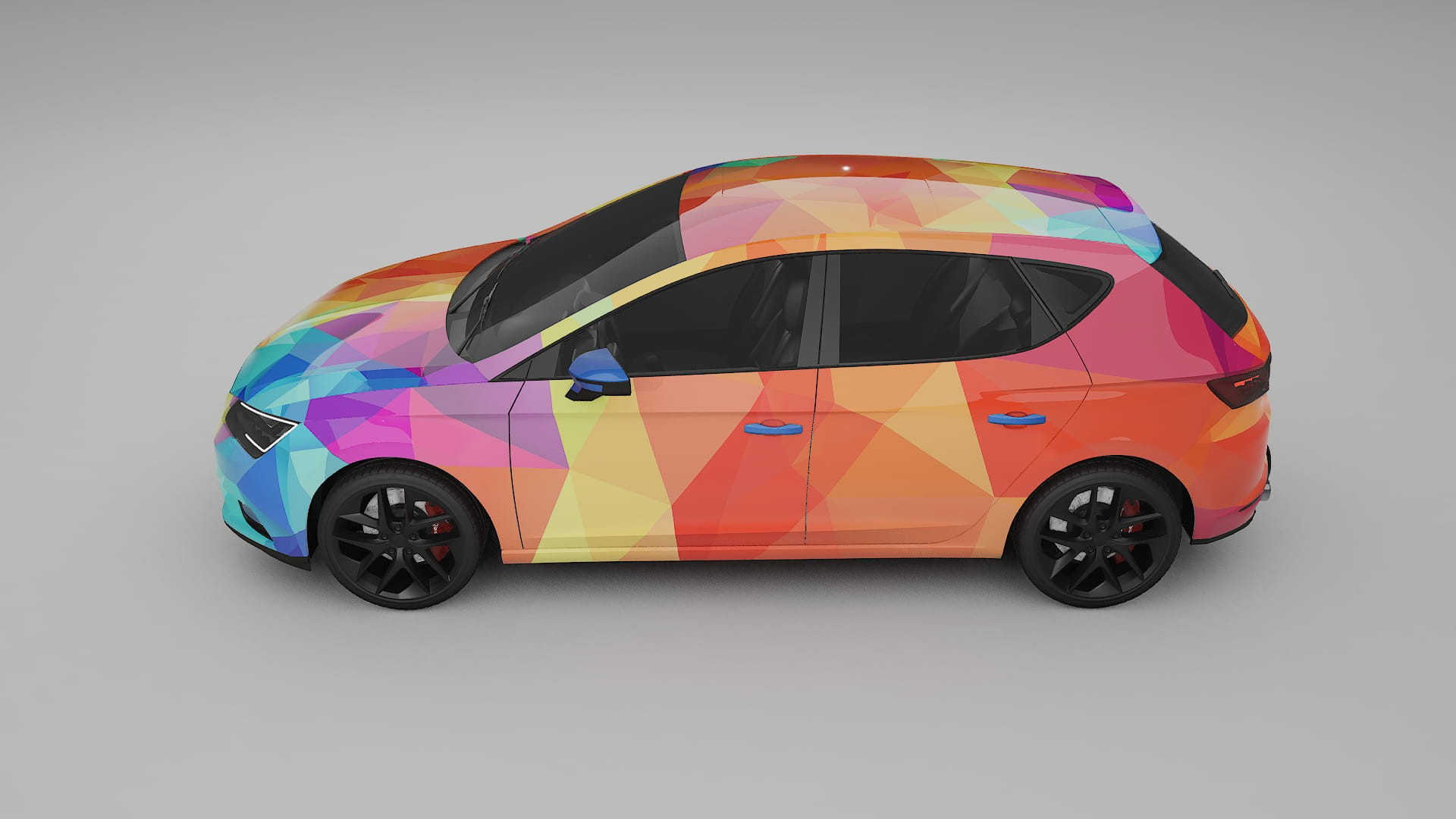 Seat Leon FR 5F VECTOR VIBE – Designet Wrap PPF-sæt i printbart polyurethanfilm