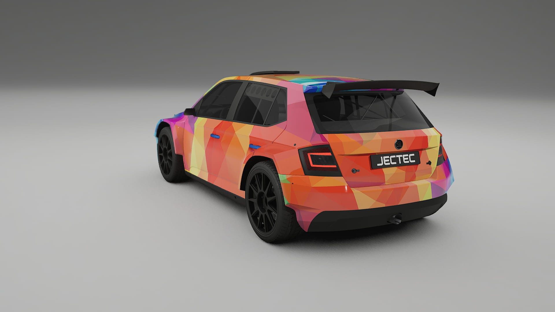 Škoda Fabia R5 6V VECTOR VIBE – Designet Wrap PPF-sæt i printbart polyurethanfilm