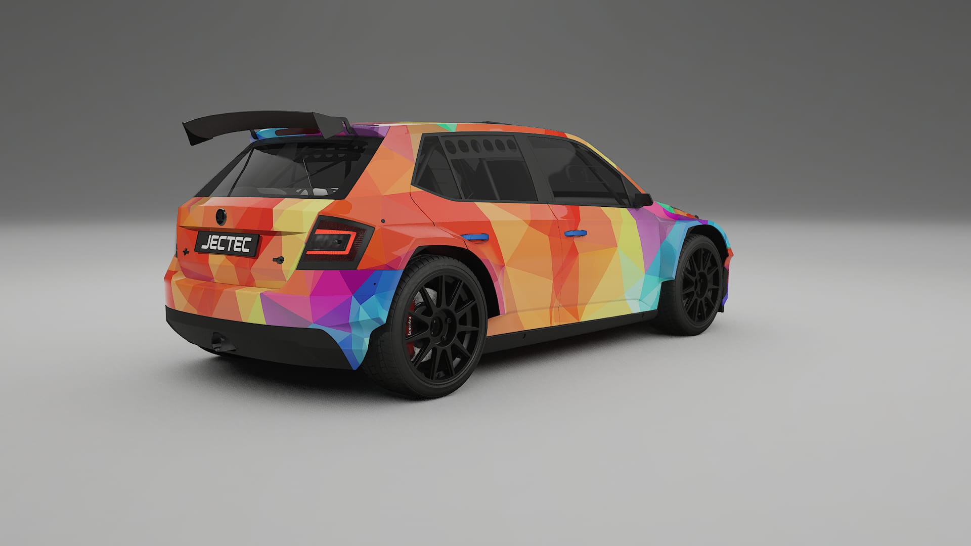 Škoda Fabia R5 6V VECTOR VIBE – Designet Wrap PPF-sæt i printbart polyurethanfilm