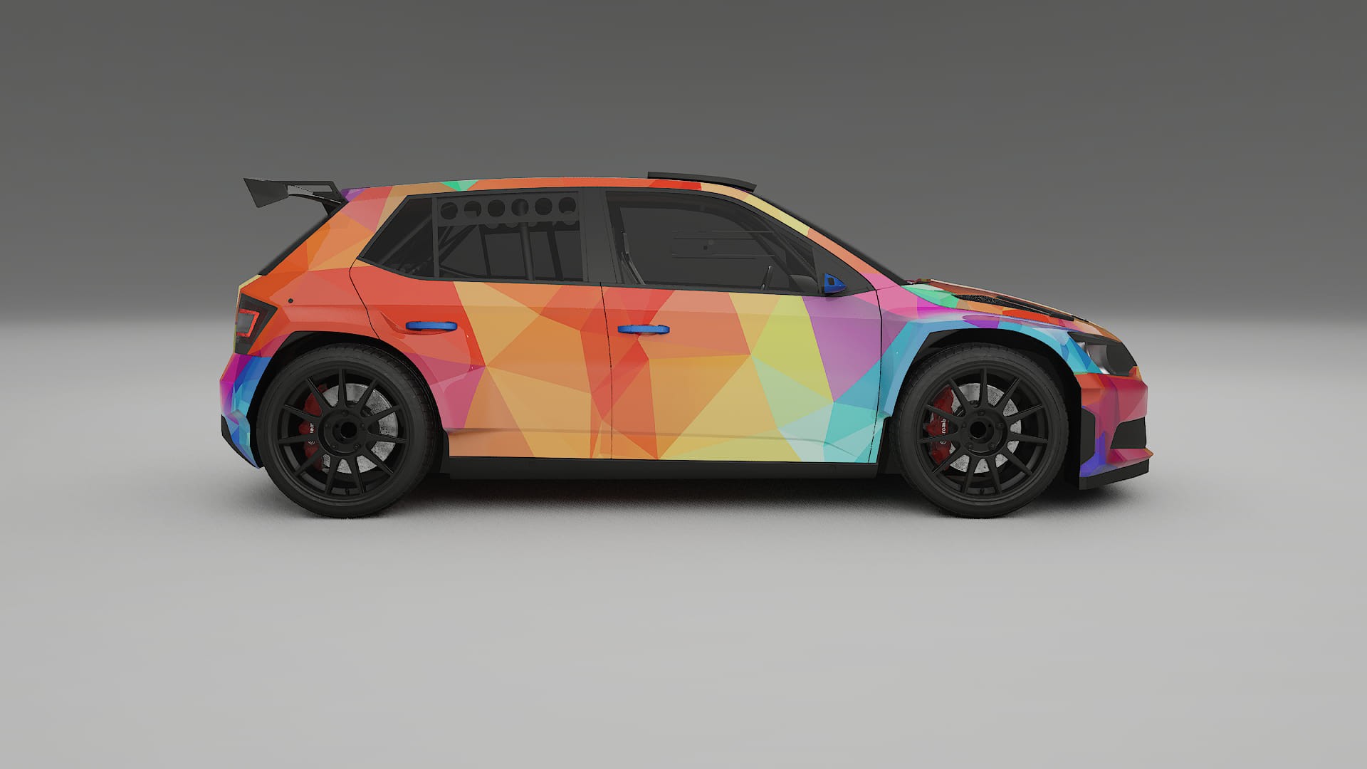 Škoda Fabia R5 6V VECTOR VIBE – Designet Wrap PPF-sæt i printbart polyurethanfilm