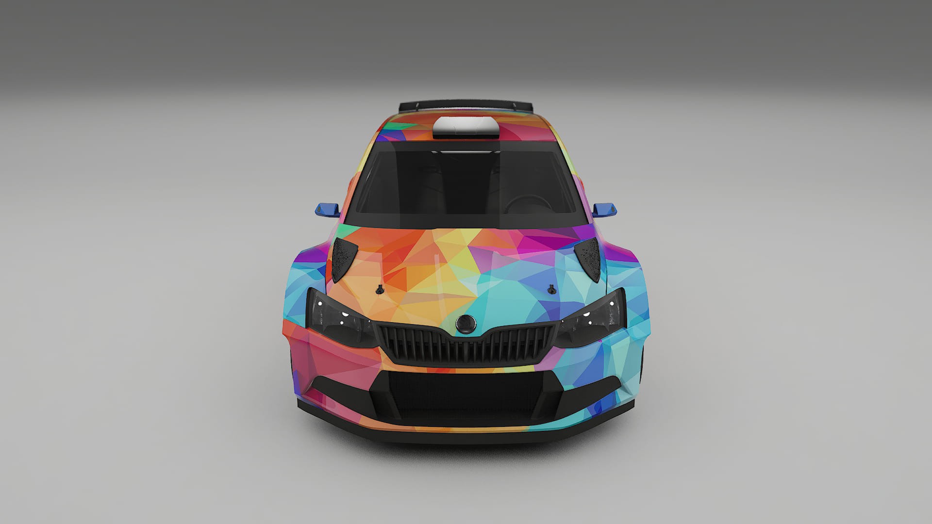 Škoda Fabia R5 6V VECTOR VIBE – Designet Wrap PPF-sæt i printbart polyurethanfilm