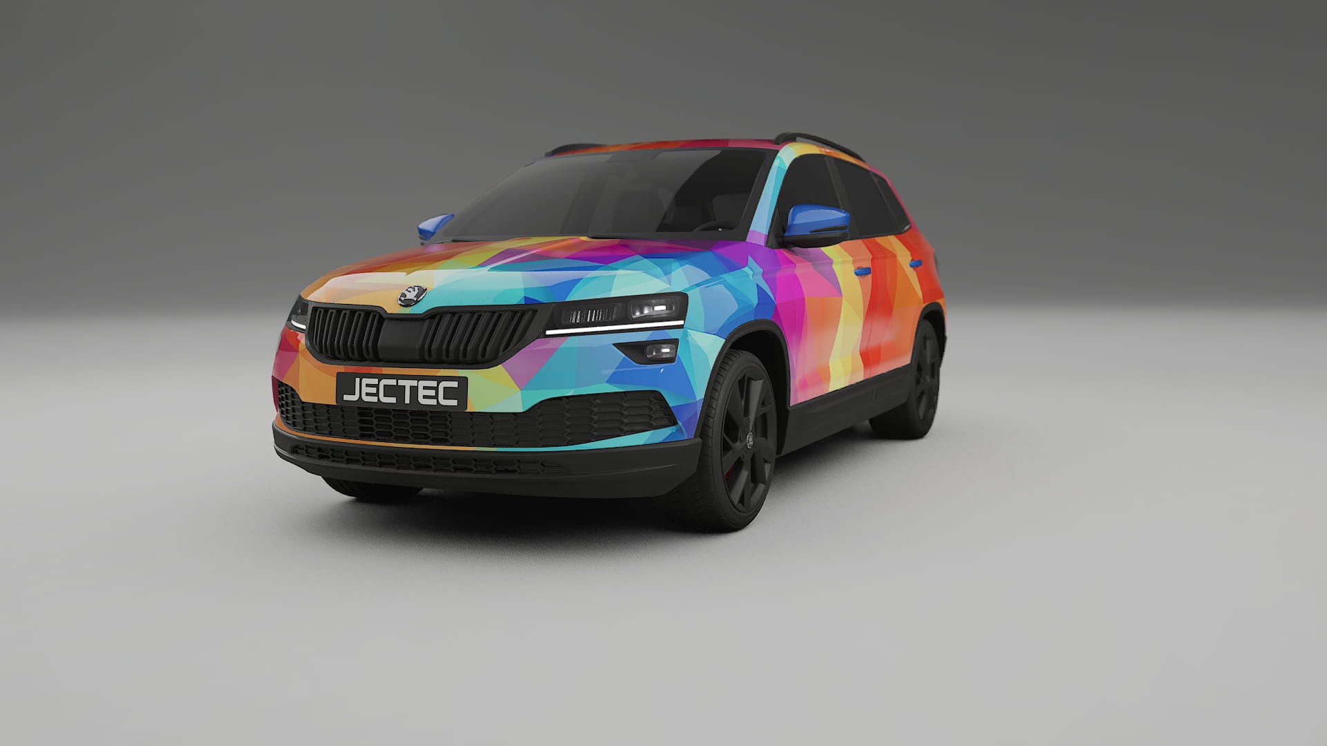 Škoda Karoq NU7 VECTOR VIBE – Designet Wrap PPF-sæt i printbart polyurethanfilm