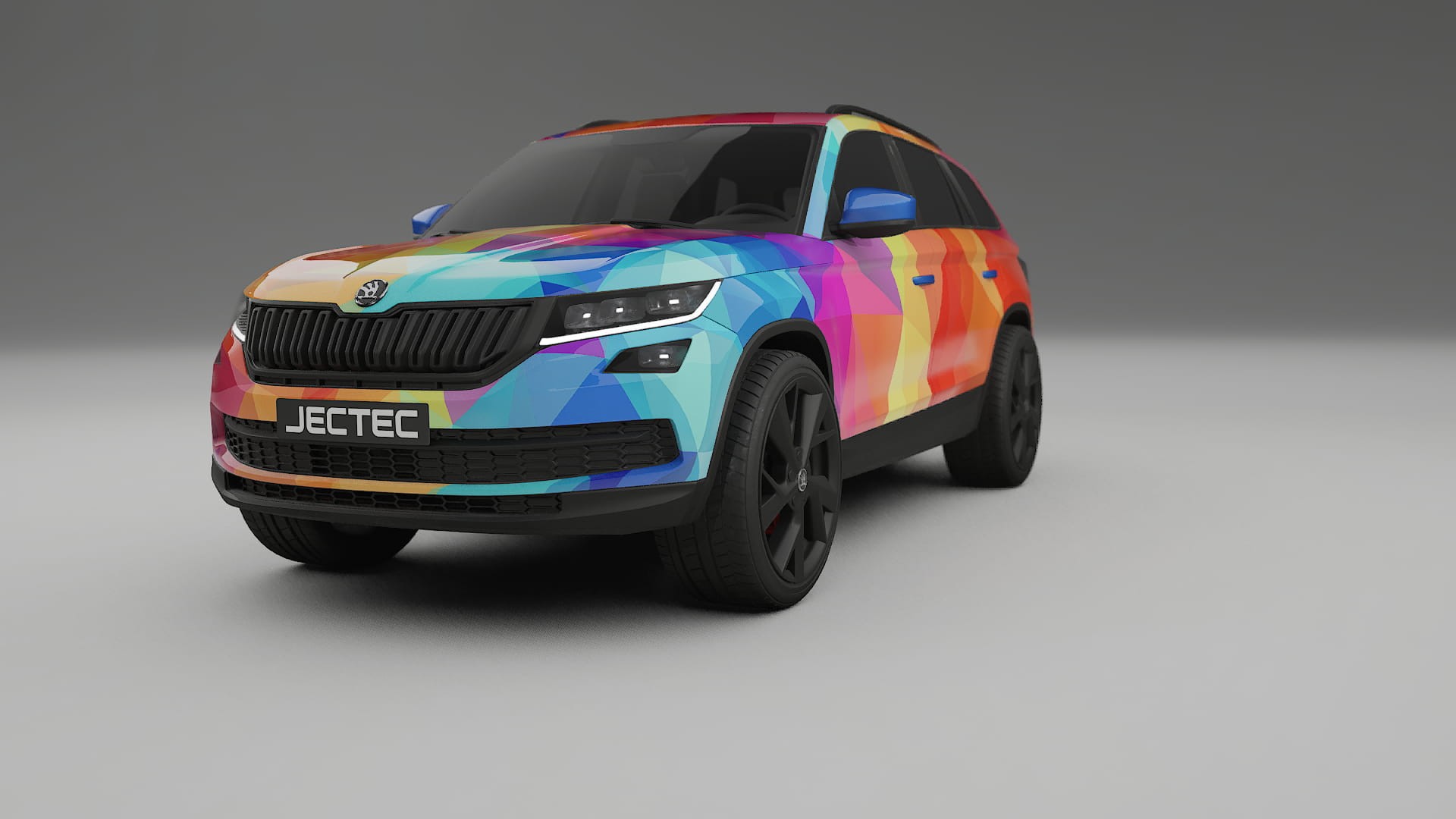 Škoda Kodiaq NS7 VECTOR VIBE – Designet Wrap PPF-sæt i printbart polyurethanfilm