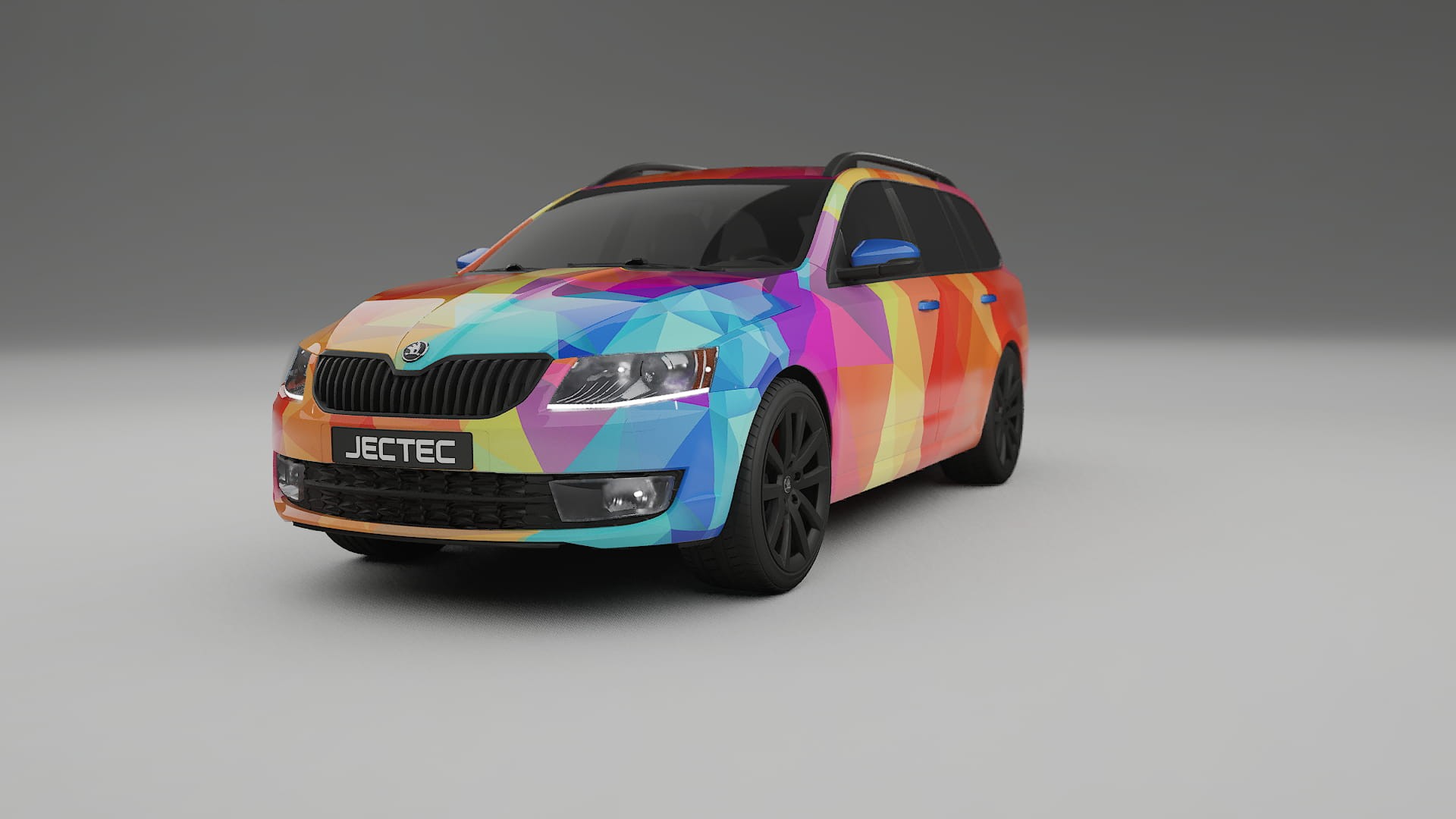 Škoda Octavia combi 5E VECTOR VIBE – Designet Wrap PPF-sæt i printbart polyurethanfilm