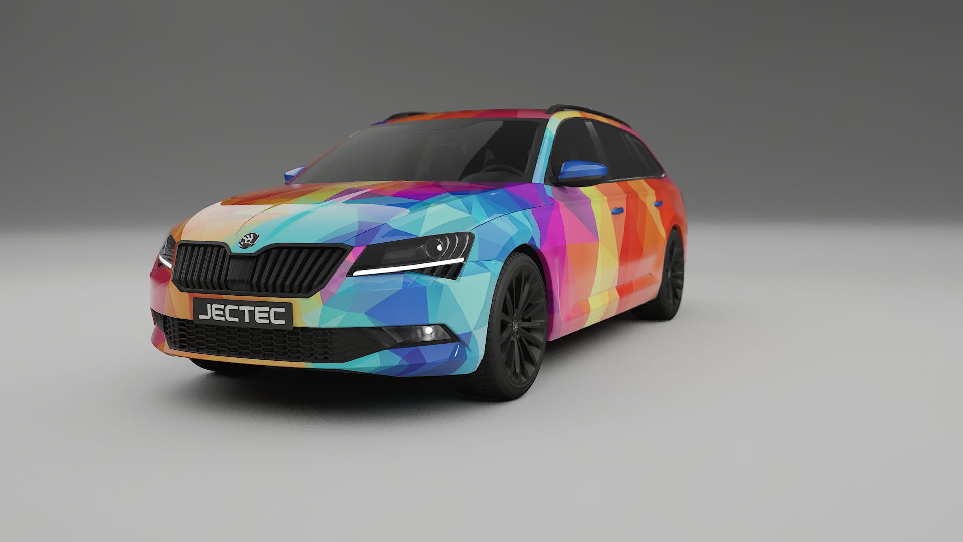 Škoda Superb B8 VECTOR VIBE – Designet Wrap PPF-sæt i printbart polyurethanfilm