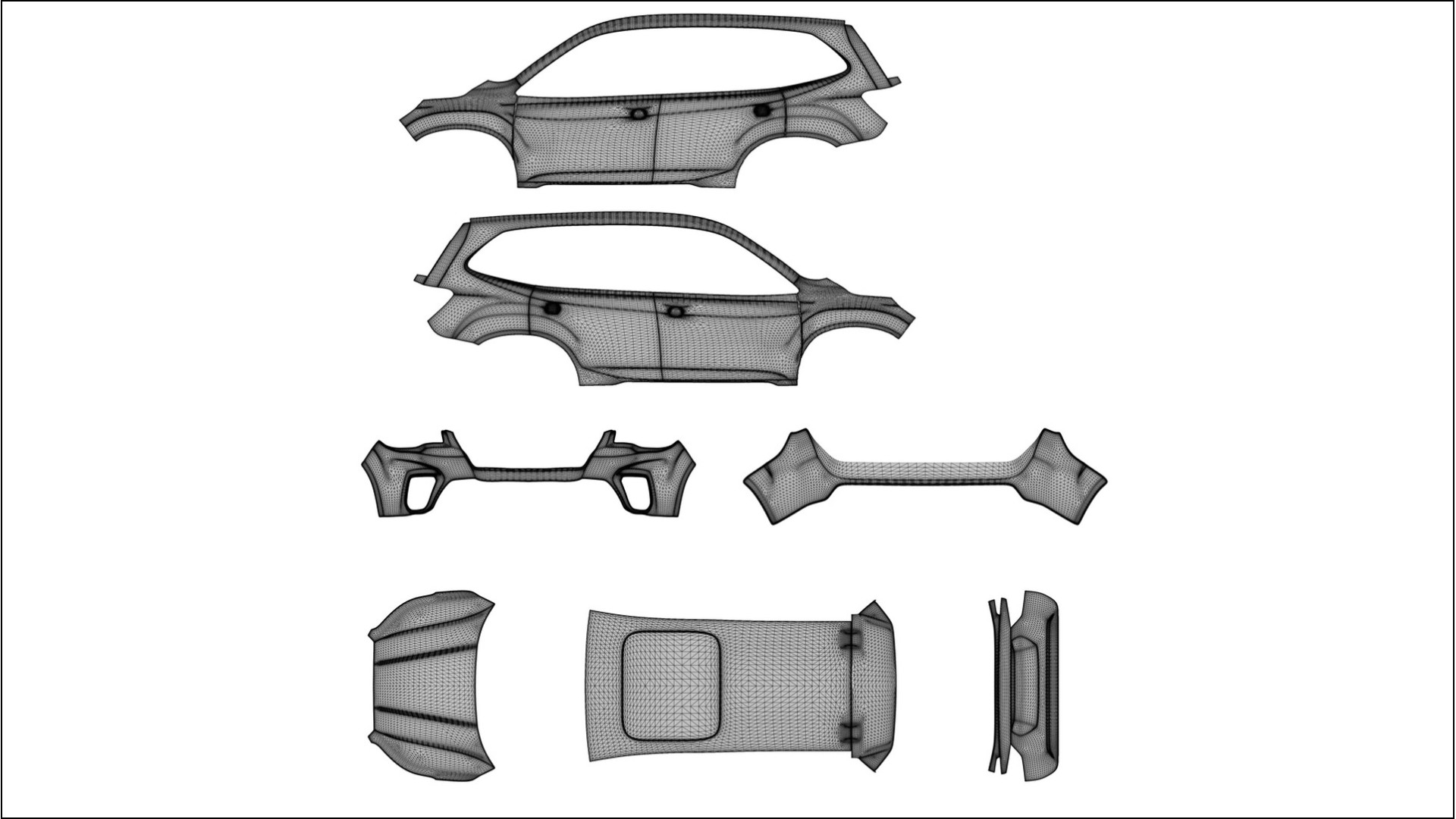 Subaru Forester V SK prefacelift pre-LCI VECTOR VIBE – Designet Wrap PPF-sæt i printbart polyurethanfilm 2