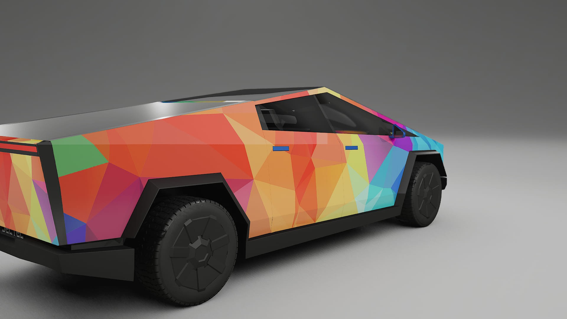 Tesla Cybertruck VECTOR VIBE – Designet Wrap PPF-sæt i printbart polyurethanfilm