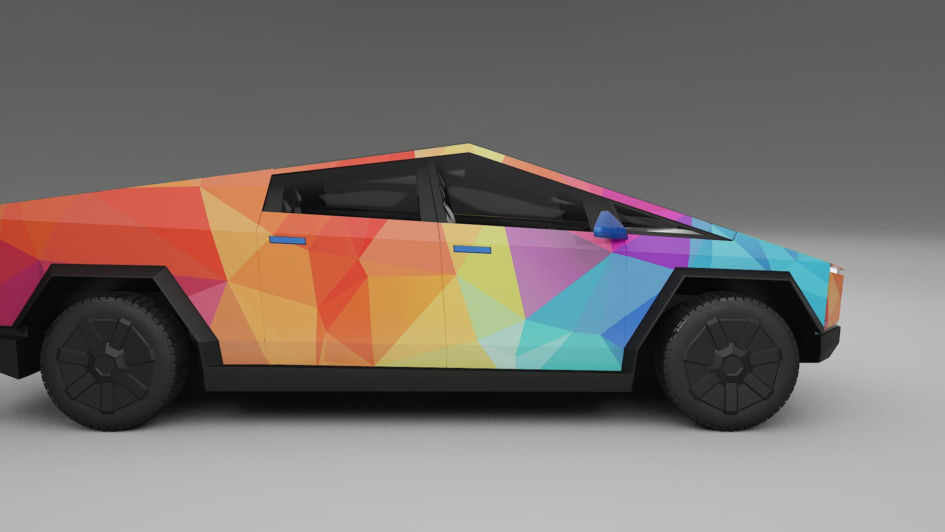 Tesla Cybertruck VECTOR VIBE – Designet Wrap PPF-sæt i printbart polyurethanfilm