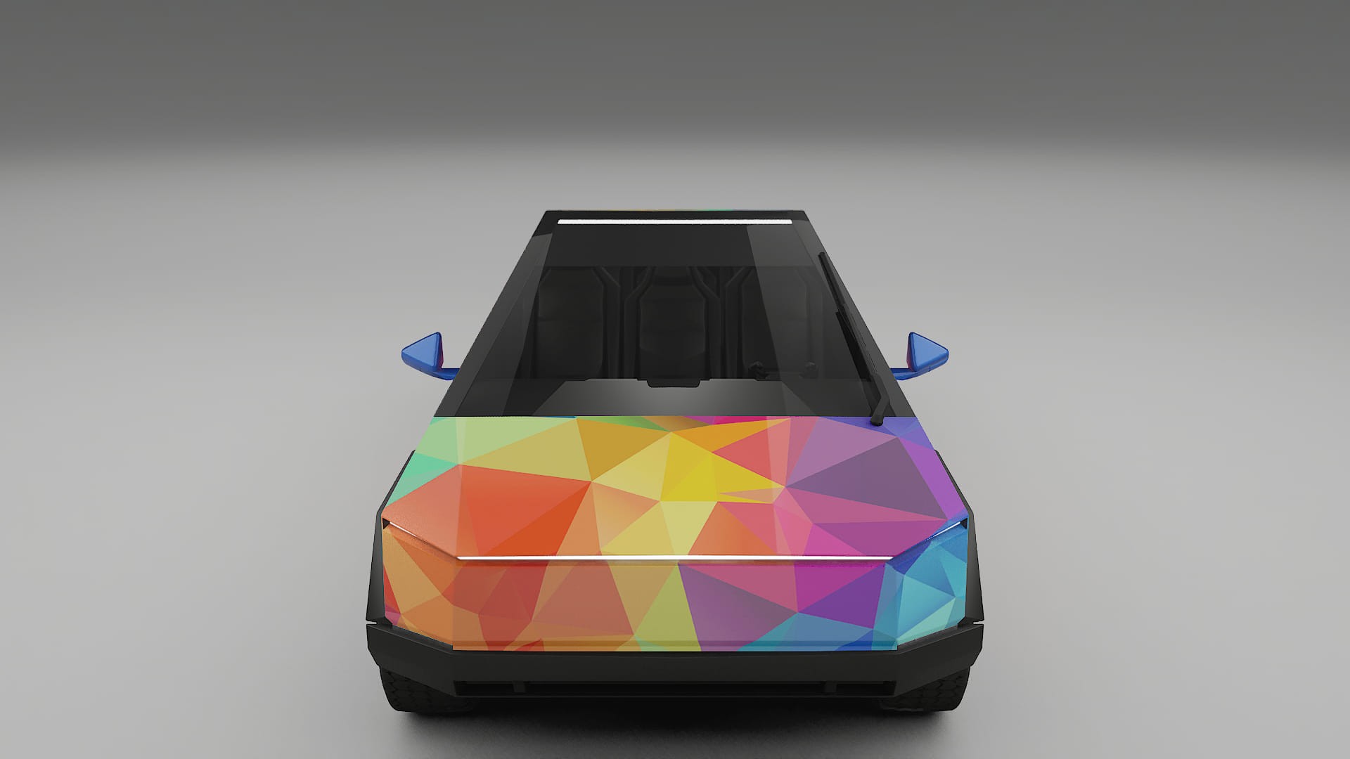 Tesla Cybertruck VECTOR VIBE – Designet Wrap PPF-sæt i printbart polyurethanfilm